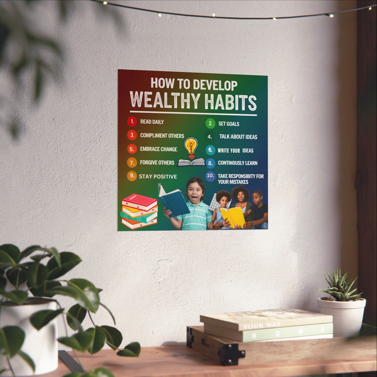 Wealthy Habits Development Poster for Kids