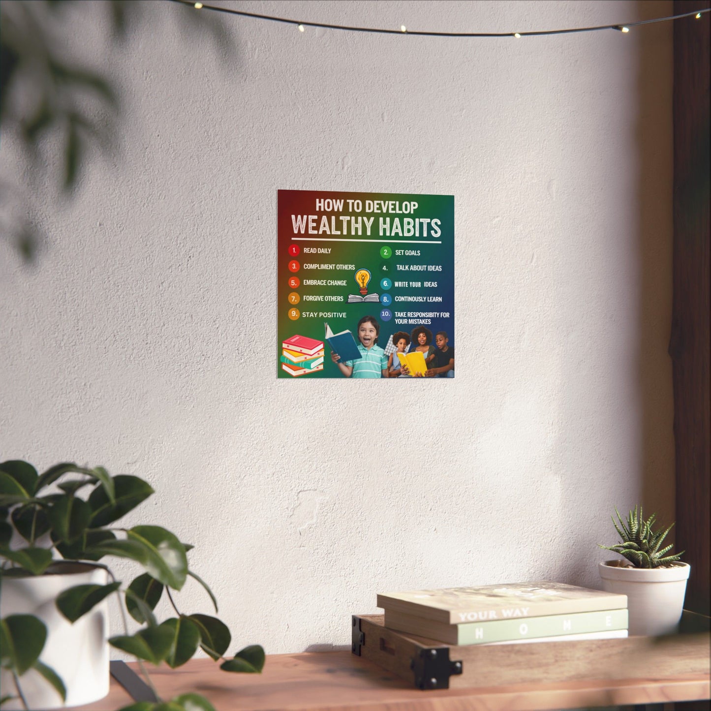 Wealthy Habits Development Poster for Kids