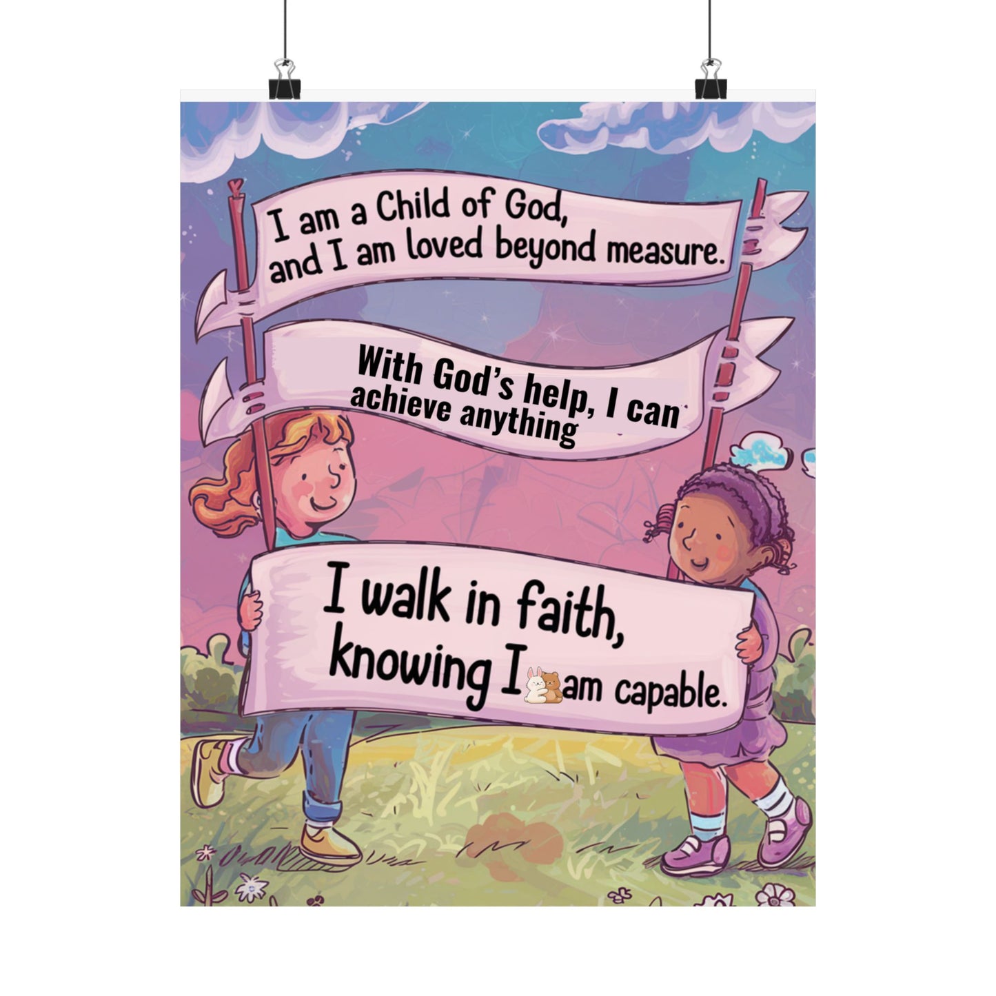 Faith and Encouragement Poster for Kids