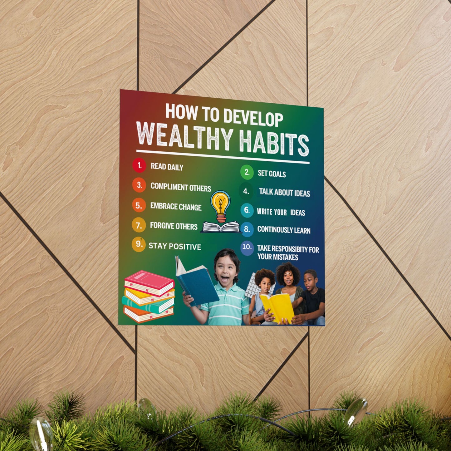 Wealthy Habits Development Poster for Kids