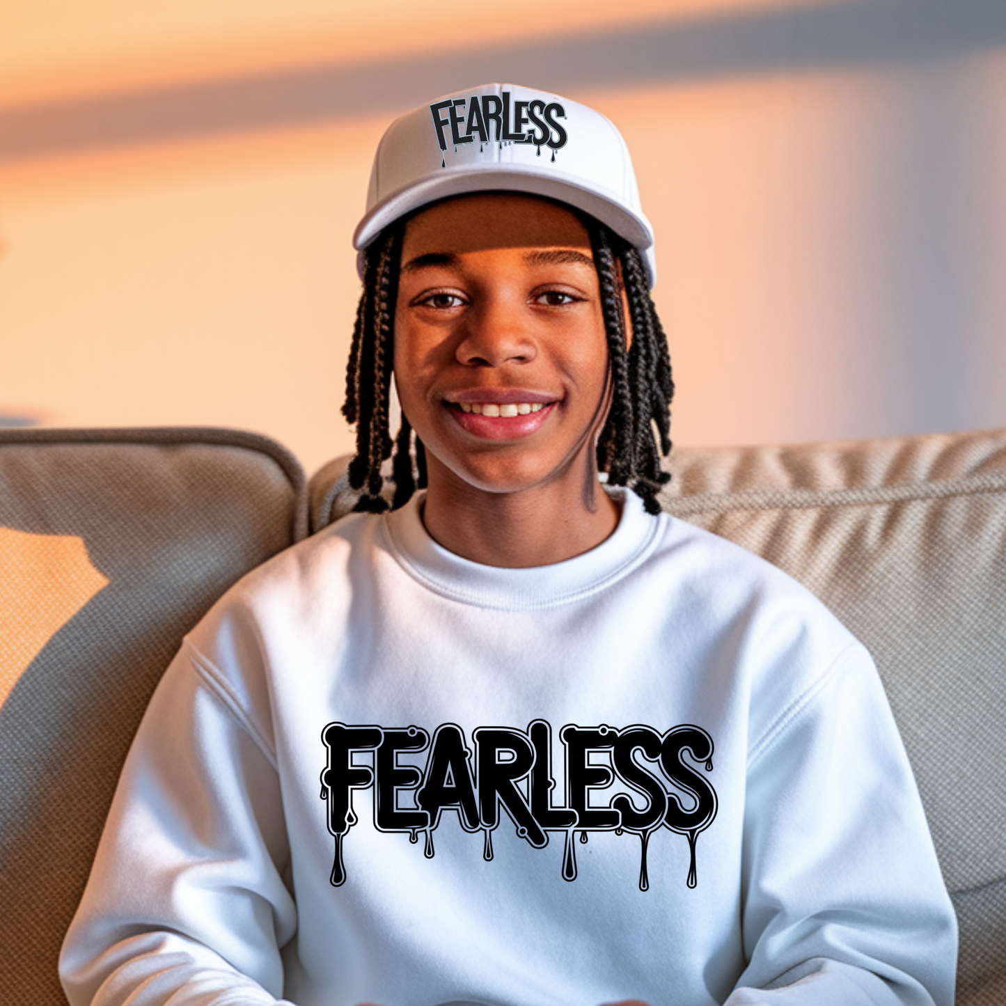 FEARLESS Embroidered Kids' Baseball Cap – Bold & Brave