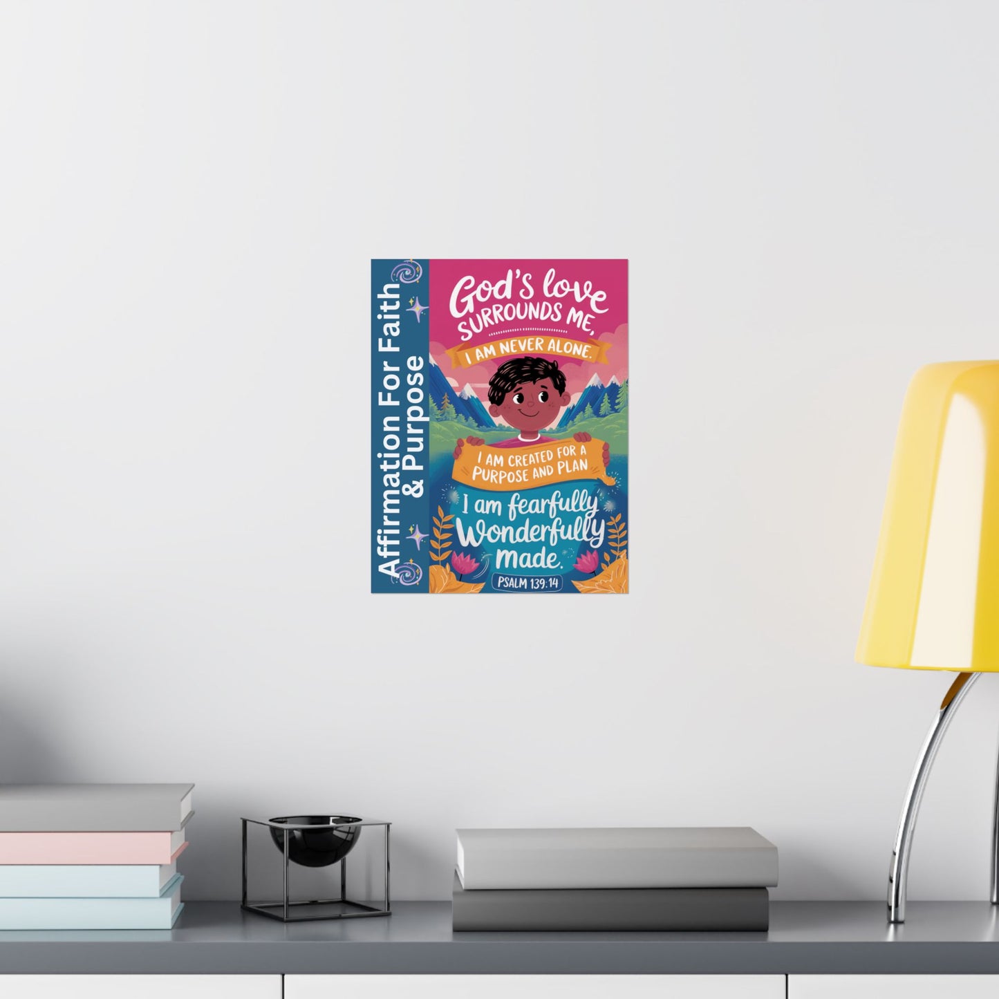 Faith and Purpose Affirmation Poster for Kids