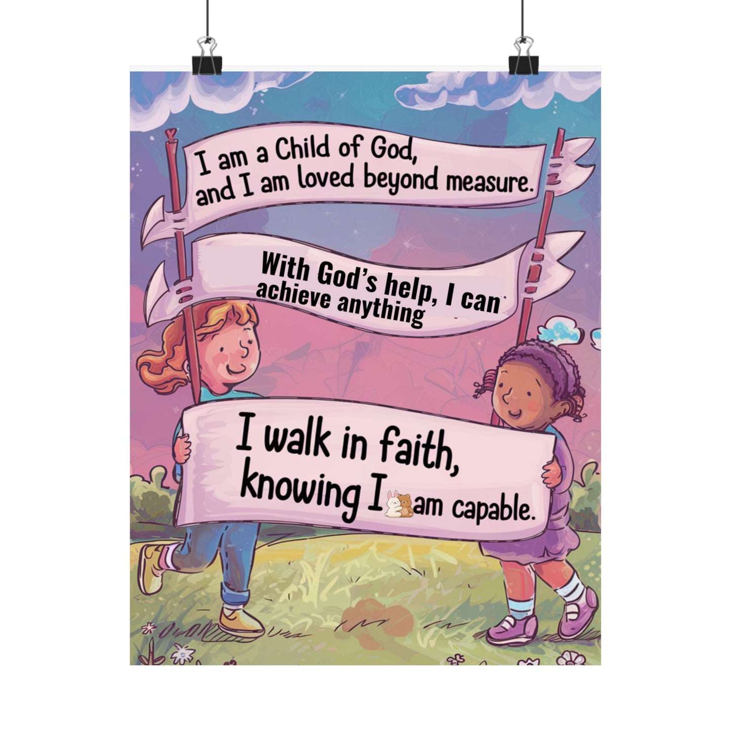 Faith and Encouragement Poster for Kids