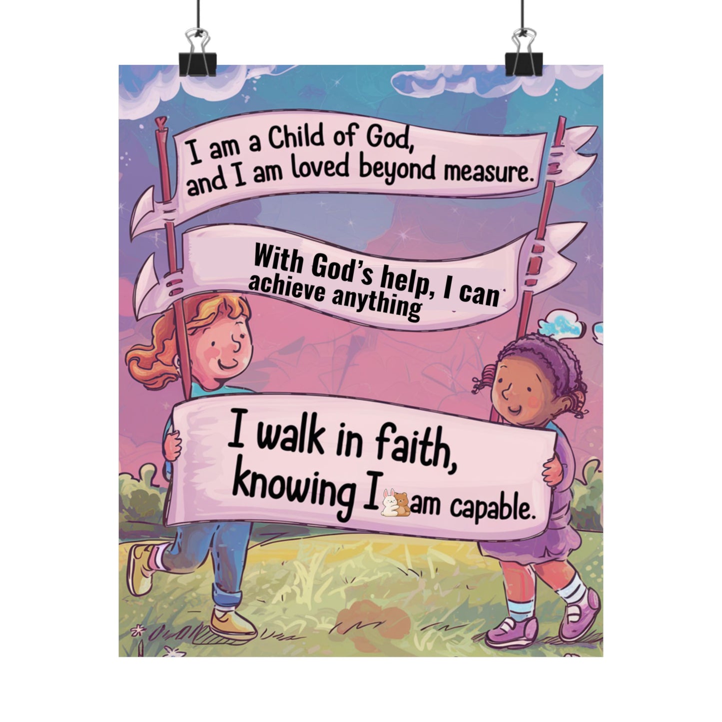 Faith and Encouragement Poster for Kids