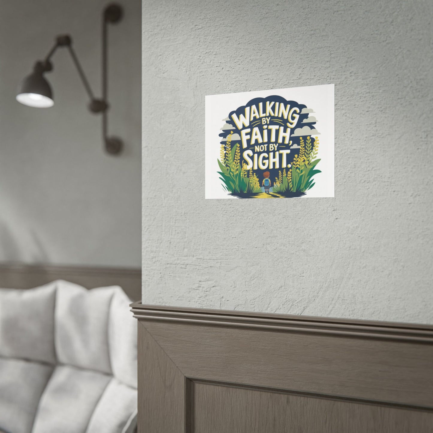 Inspirational Wall Art - 'Walking by Faith, Not by Sight' Poster
