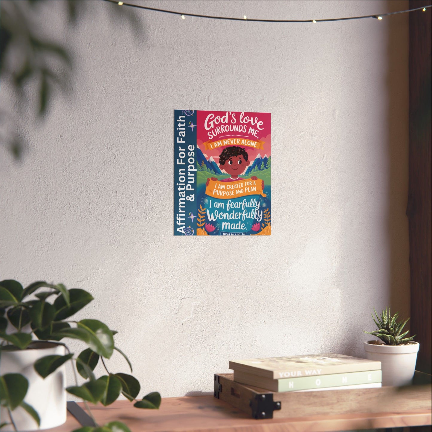Faith and Purpose Affirmation Poster for Kids