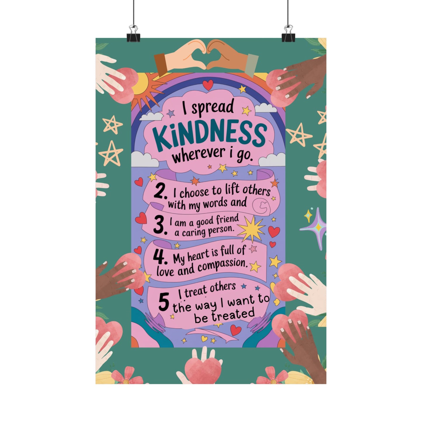 Kindness Affirmation Poster for Kids