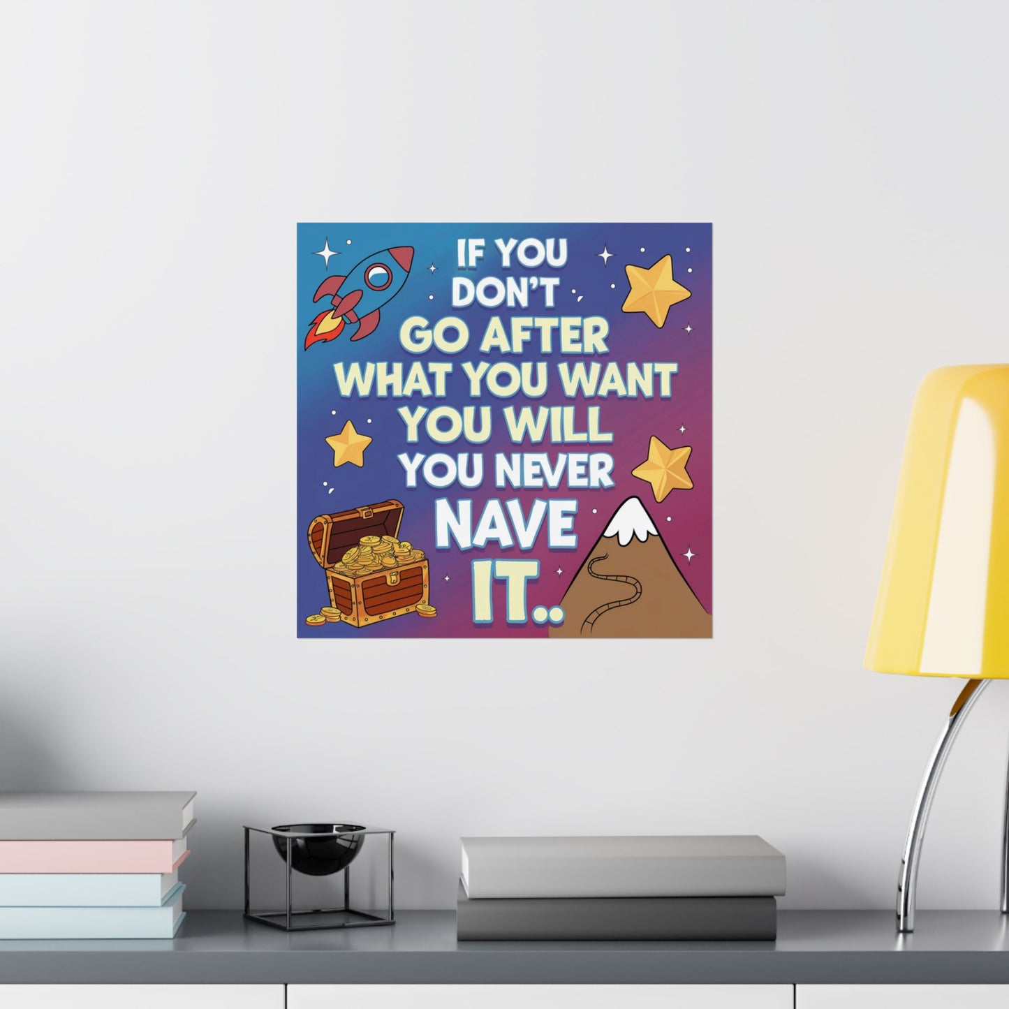 Dream Big Motivational Poster for Kids