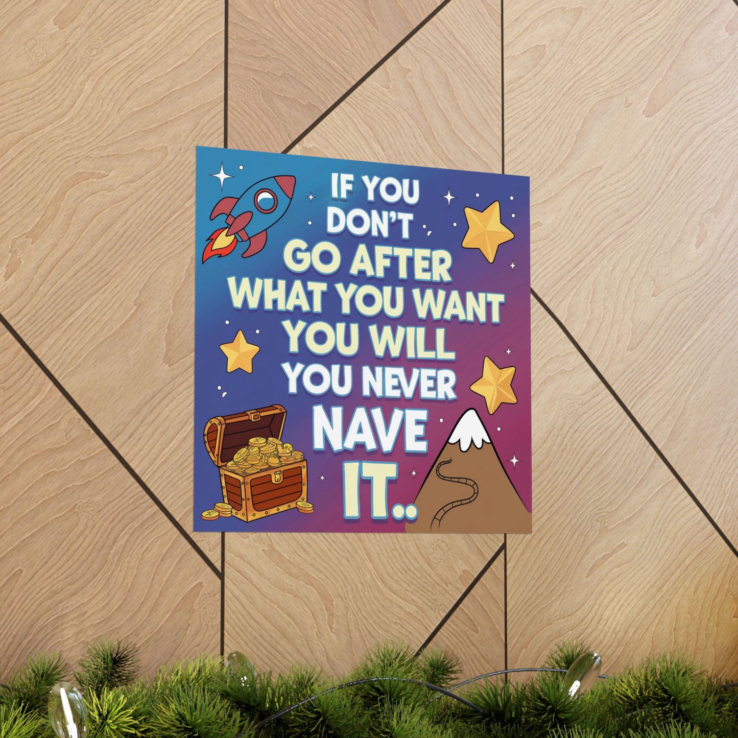 Dream Big Motivational Poster for Kids