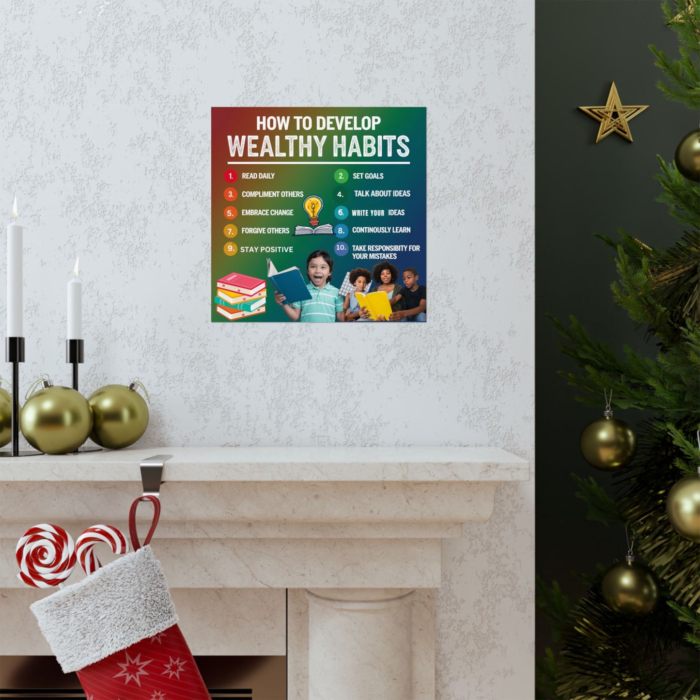 Wealthy Habits Development Poster for Kids