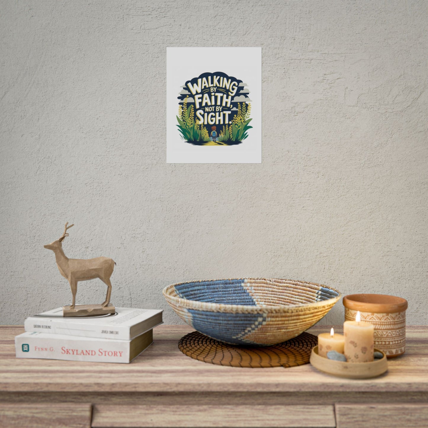 Inspirational Wall Art - 'Walking by Faith, Not by Sight' Poster