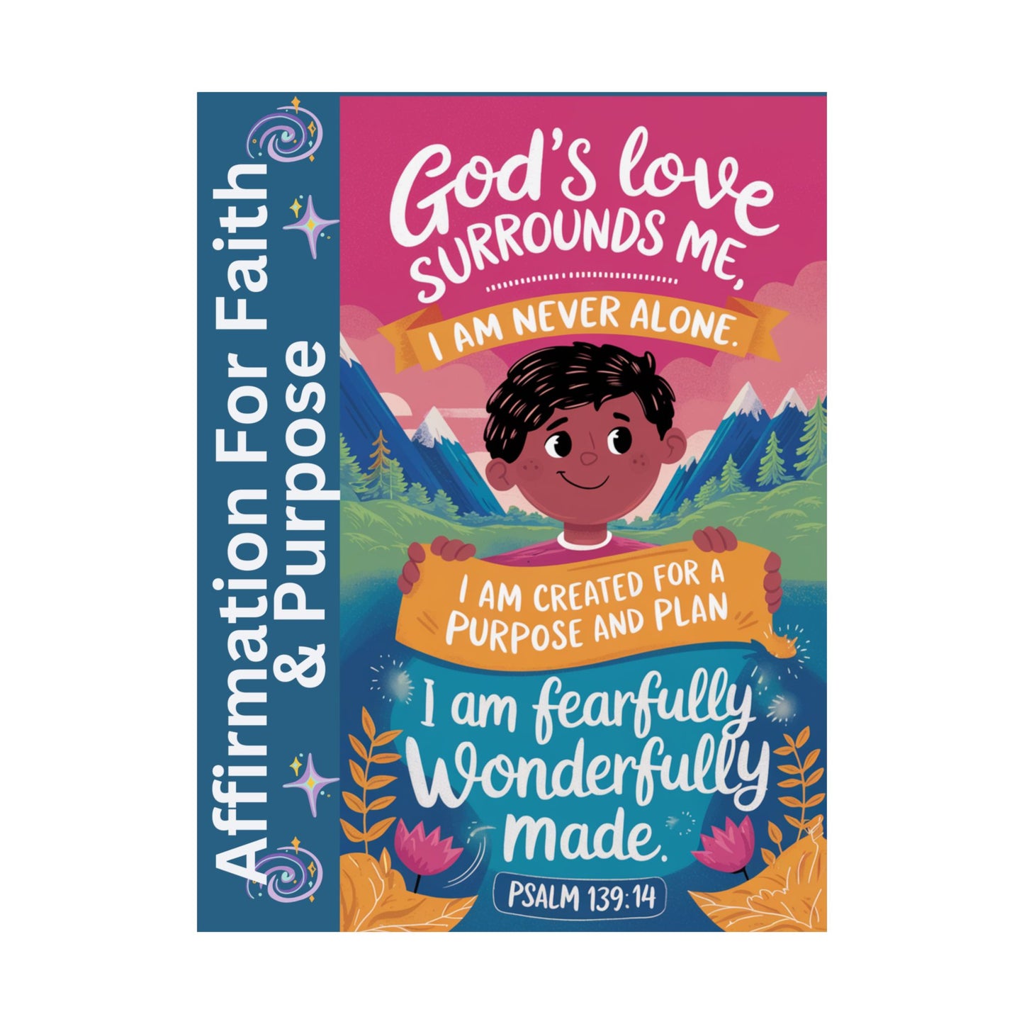 Faith and Purpose Affirmation Poster for Kids
