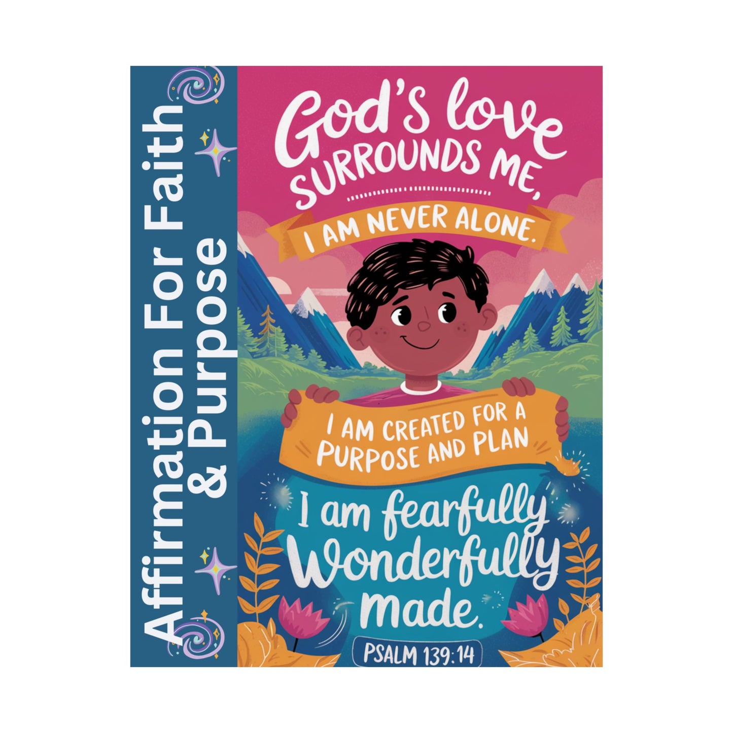 Faith and Purpose Affirmation Poster for Kids
