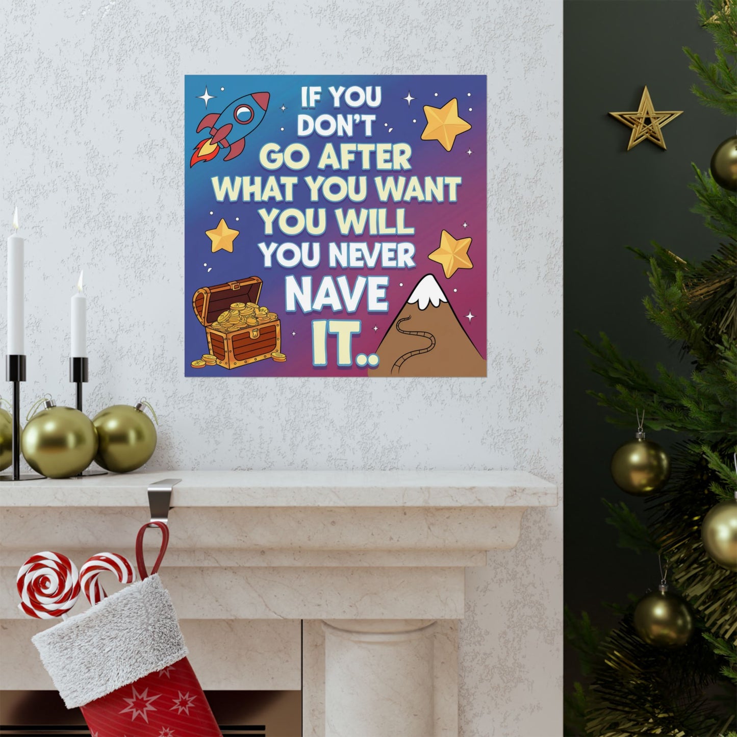 Dream Big Motivational Poster for Kids