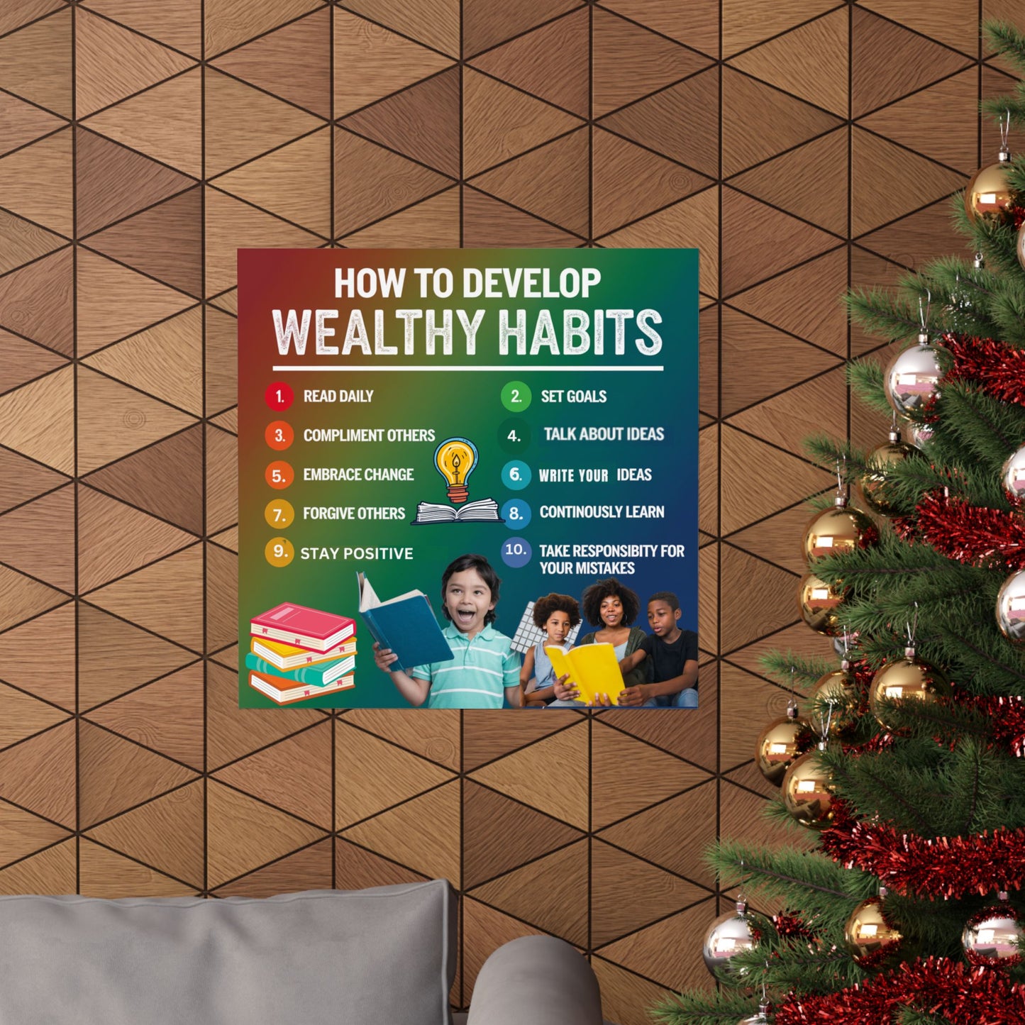 Wealthy Habits Development Poster for Kids