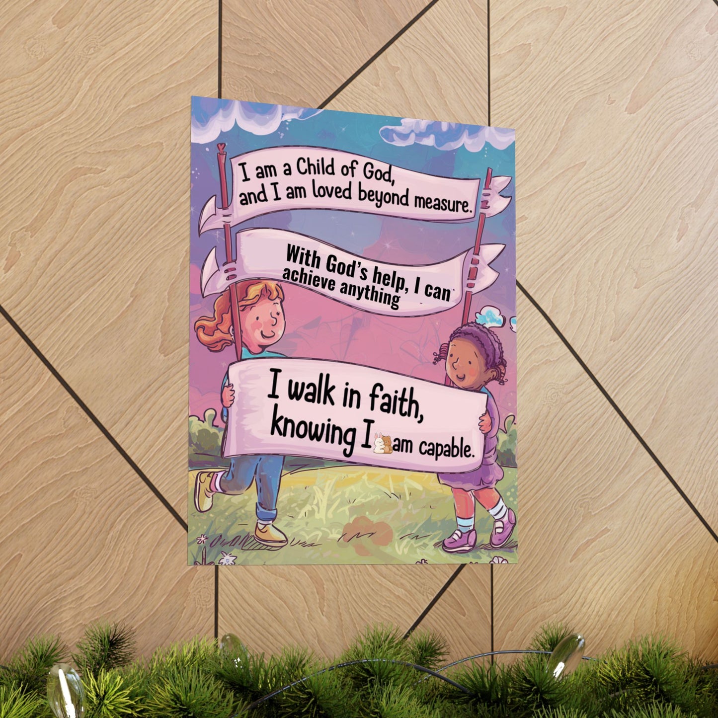 Faith and Encouragement Poster for Kids