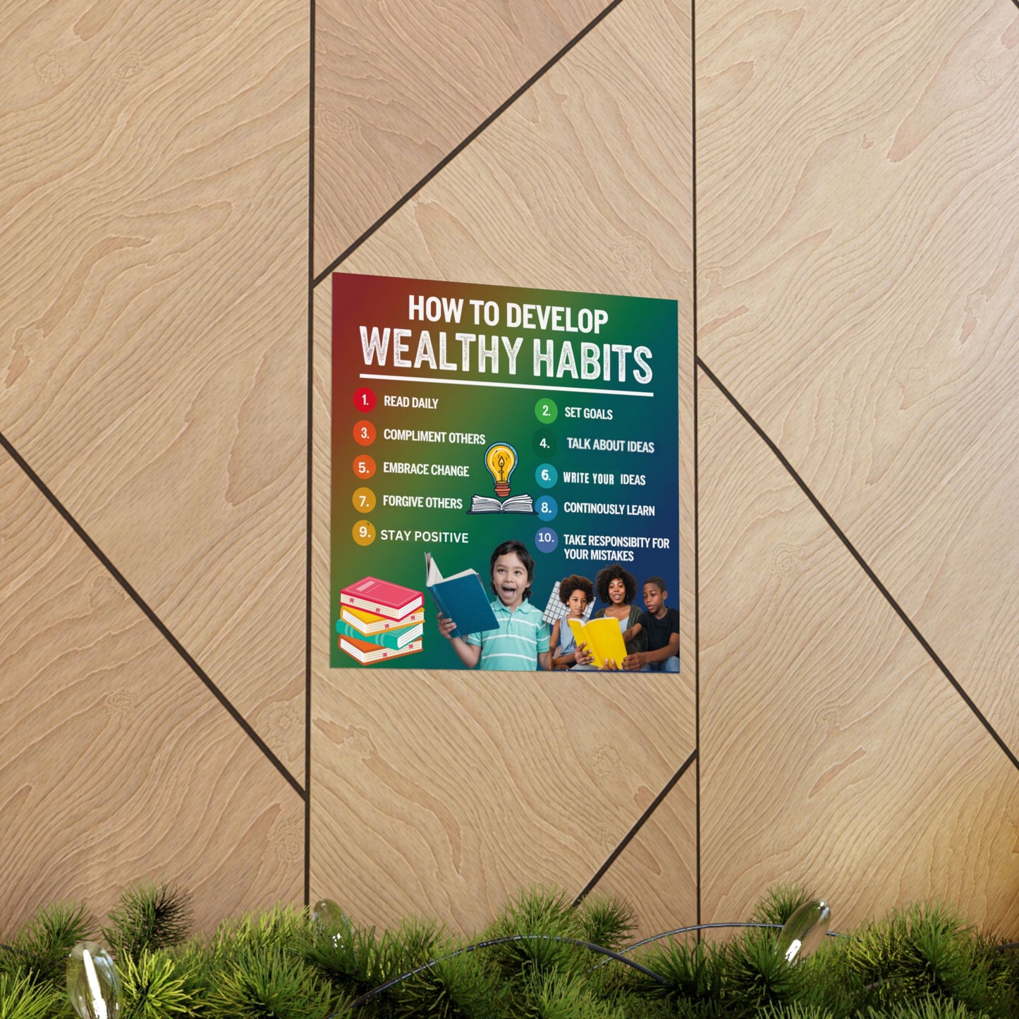 Wealthy Habits Development Poster for Kids