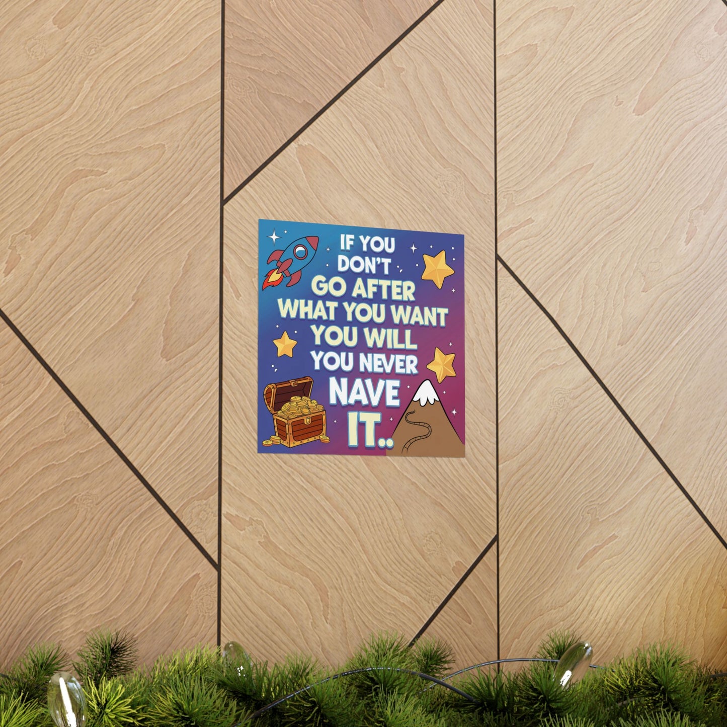 Dream Big Motivational Poster for Kids