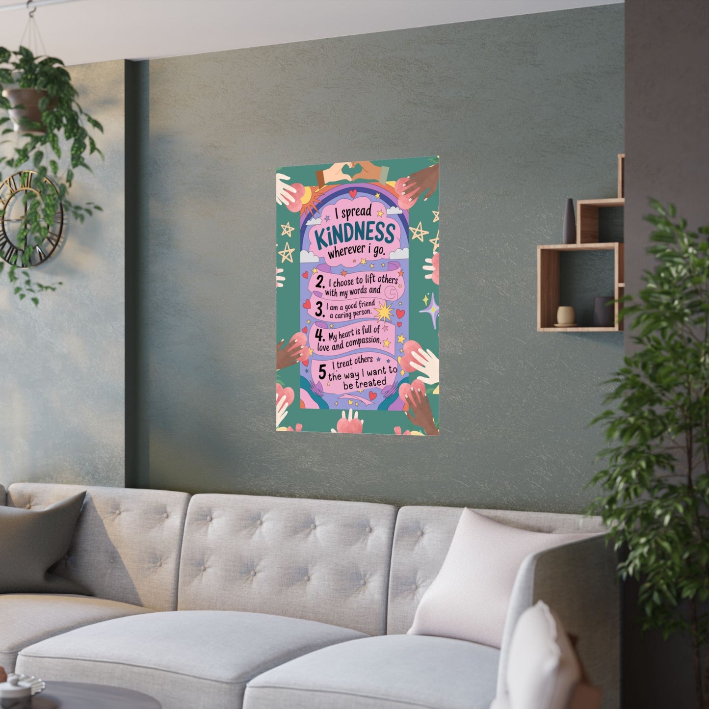 Kindness Affirmation Poster for Kids