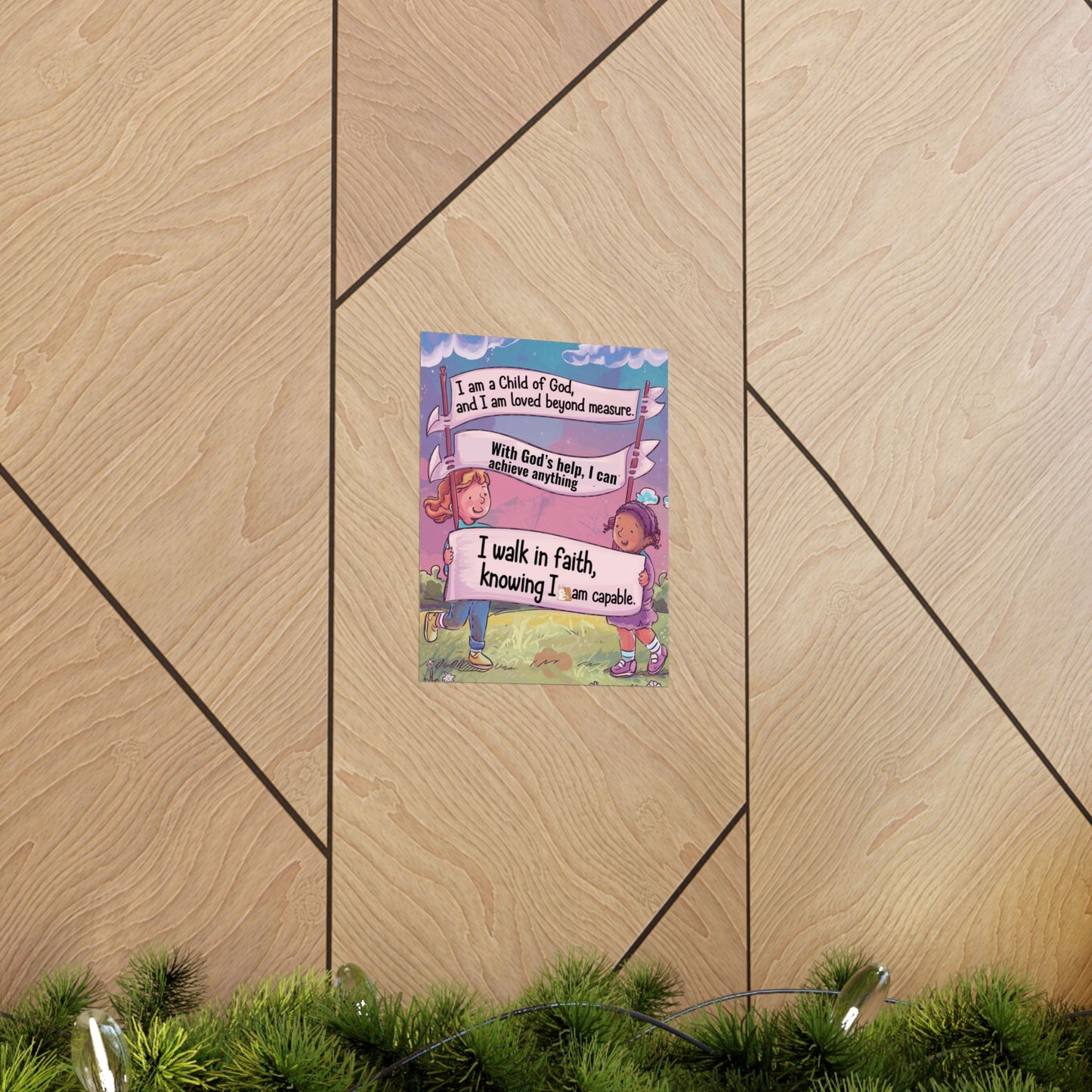 Faith and Encouragement Poster for Kids