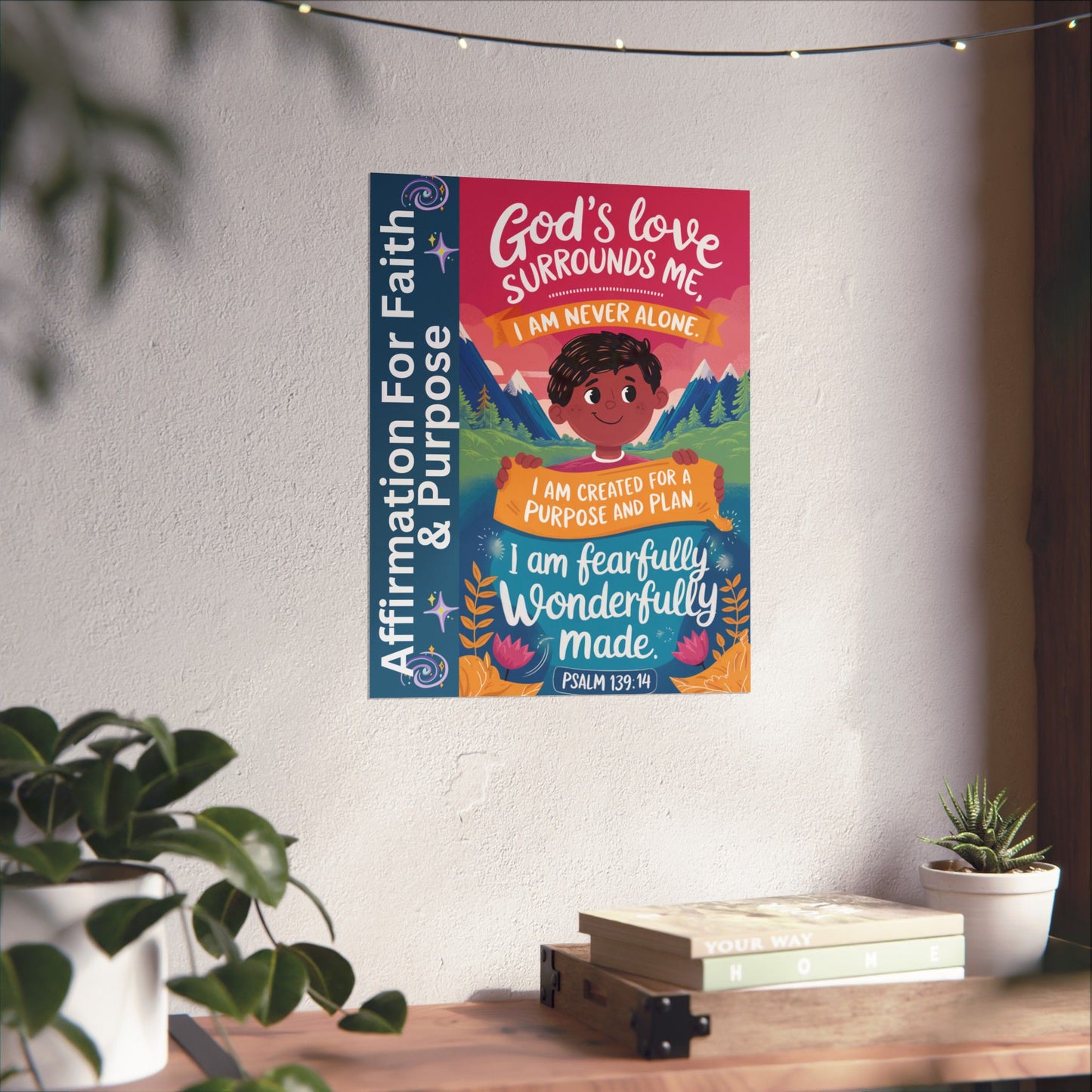 Faith and Purpose Affirmation Poster for Kids