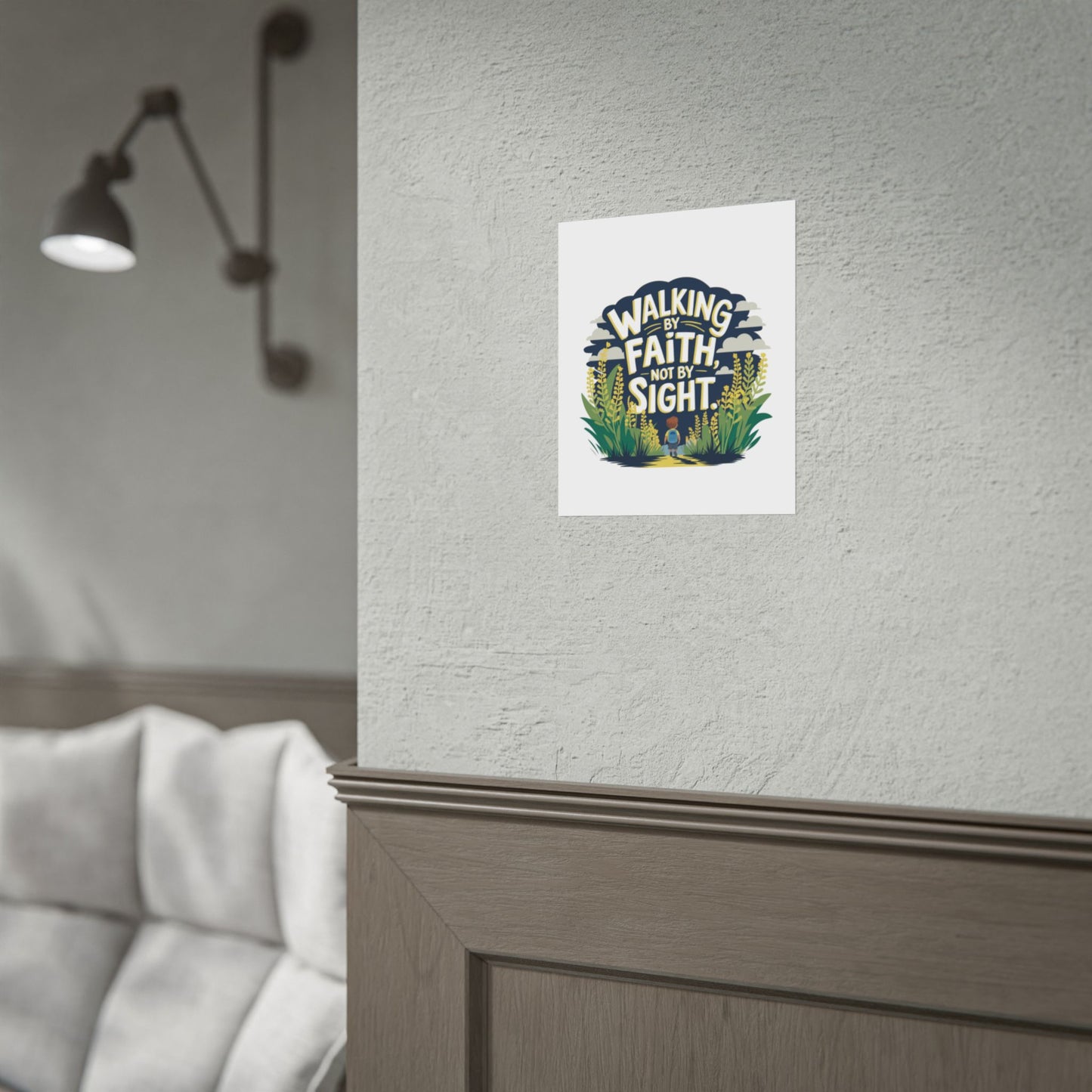 Inspirational Wall Art - 'Walking by Faith, Not by Sight' Poster