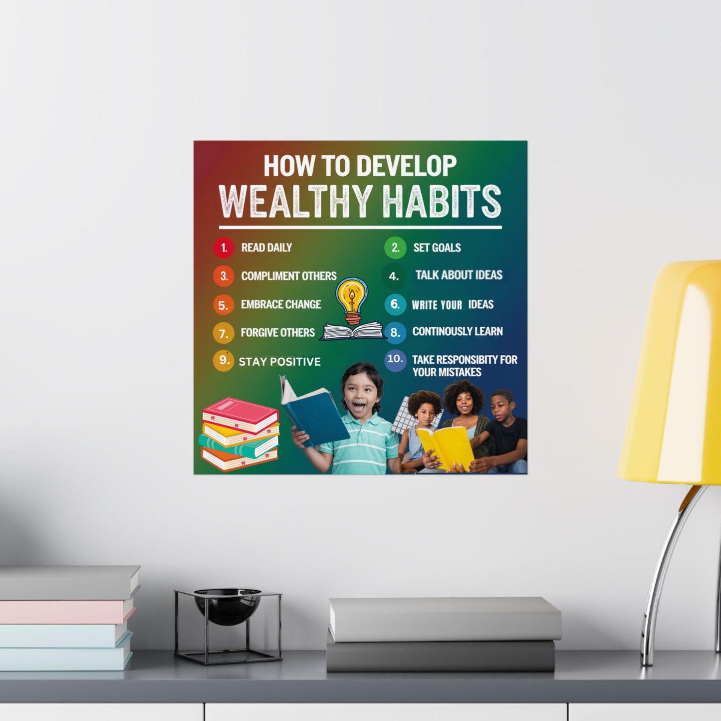 Wealthy Habits Development Poster for Kids