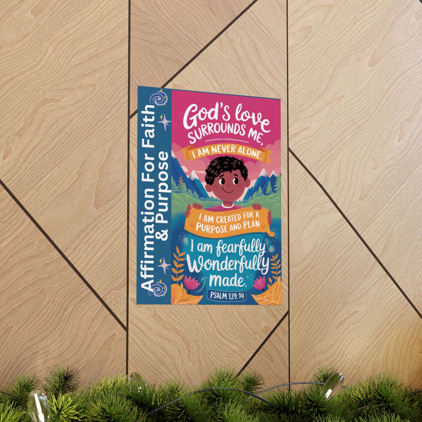Faith and Purpose Affirmation Poster for Kids