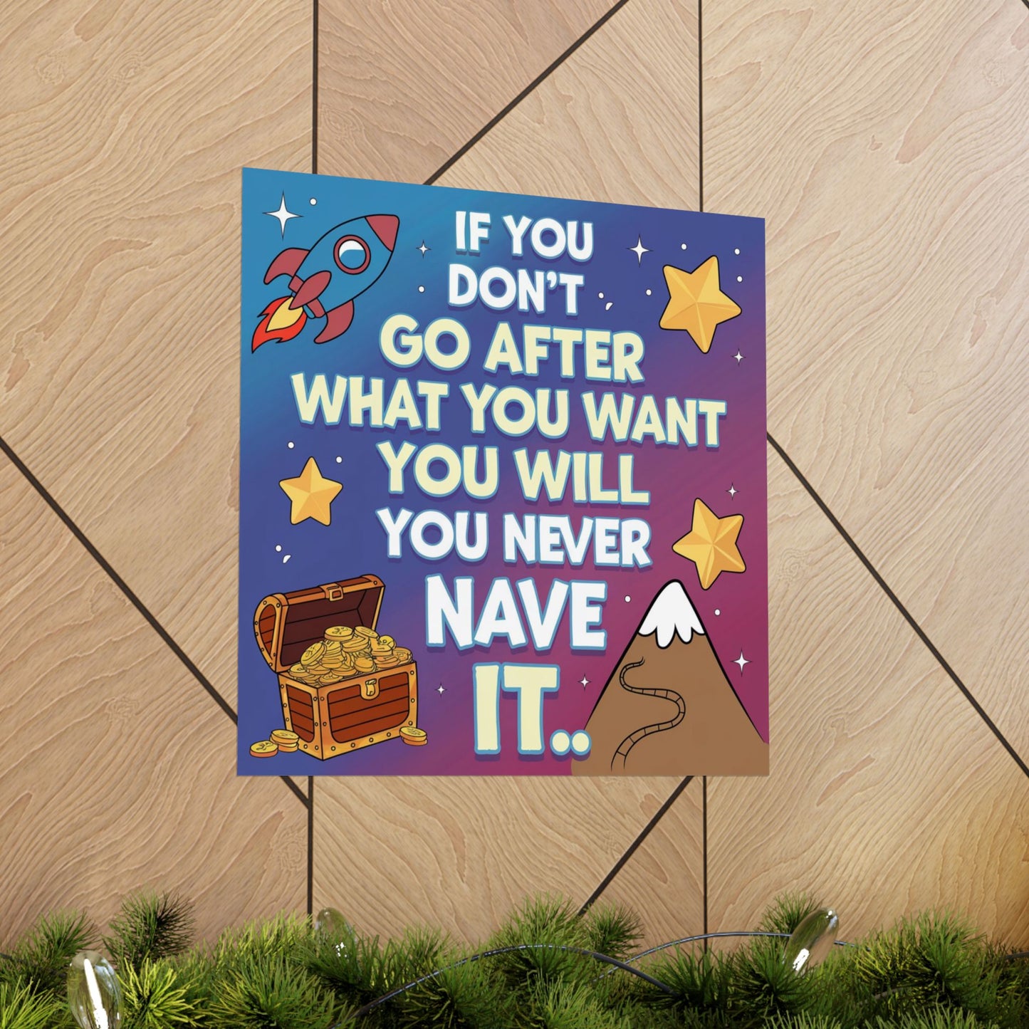 Dream Big Motivational Poster for Kids