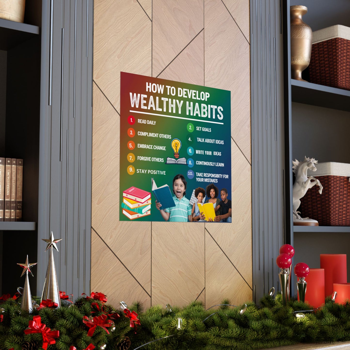 Wealthy Habits Development Poster for Kids