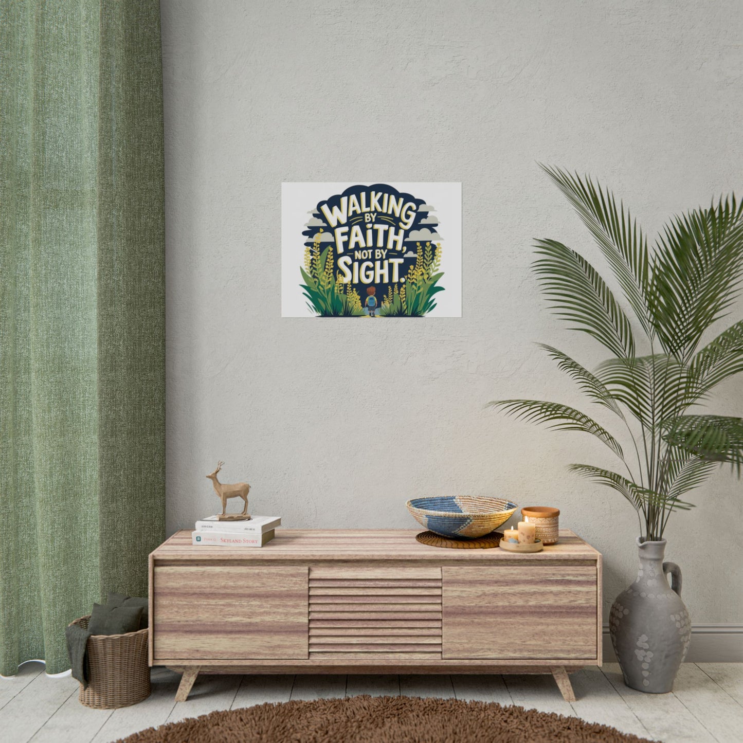 Inspirational Wall Art - 'Walking by Faith, Not by Sight' Poster