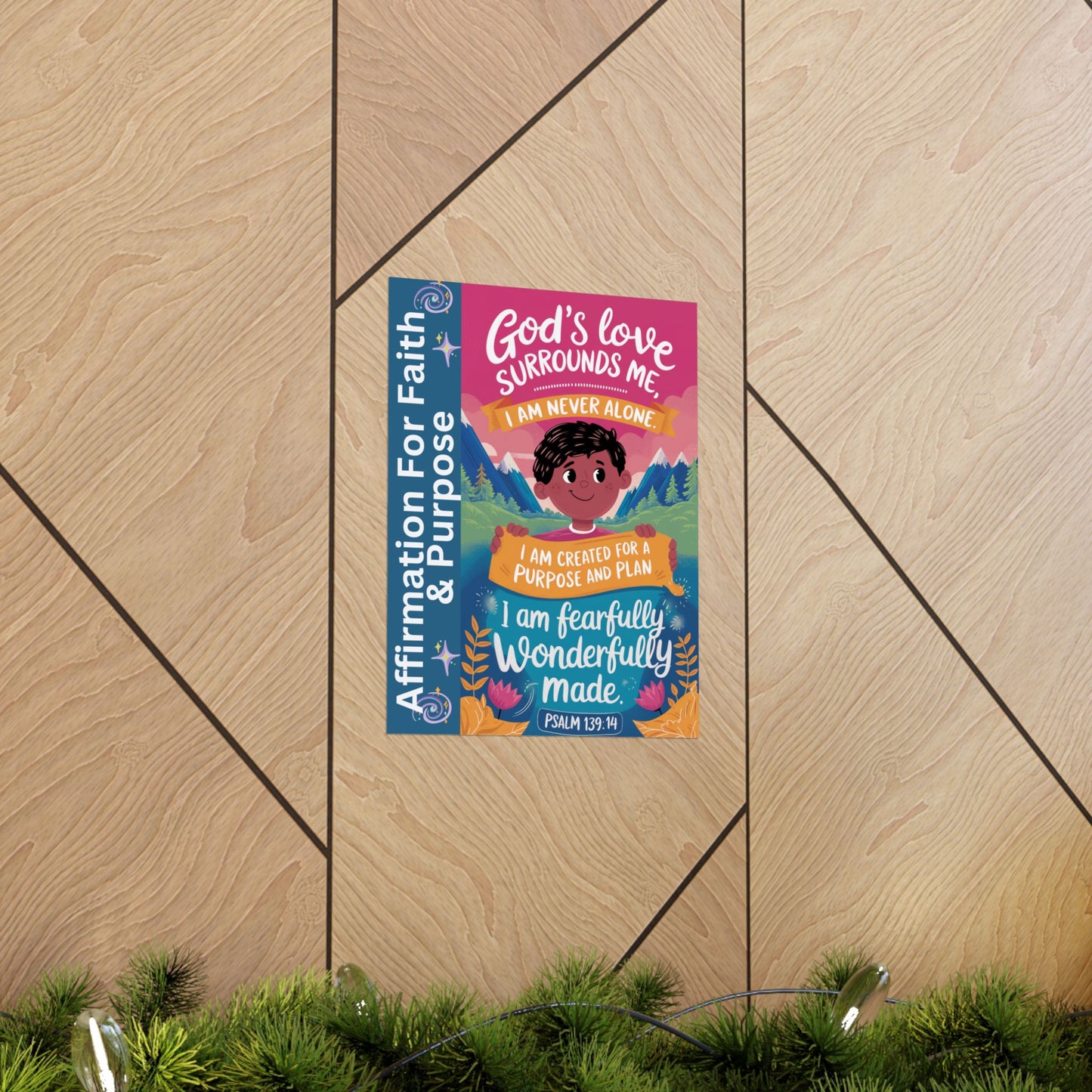 Faith and Purpose Affirmation Poster for Kids
