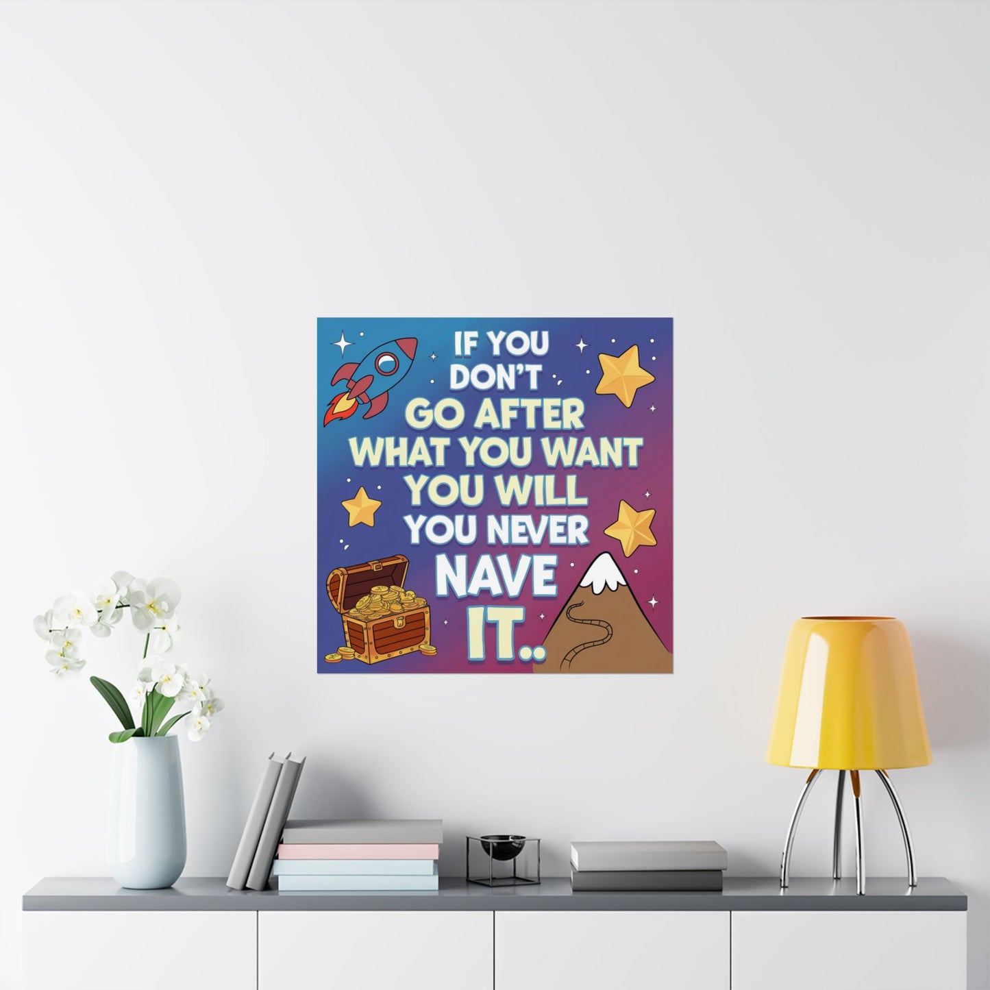 Dream Big Motivational Poster for Kids