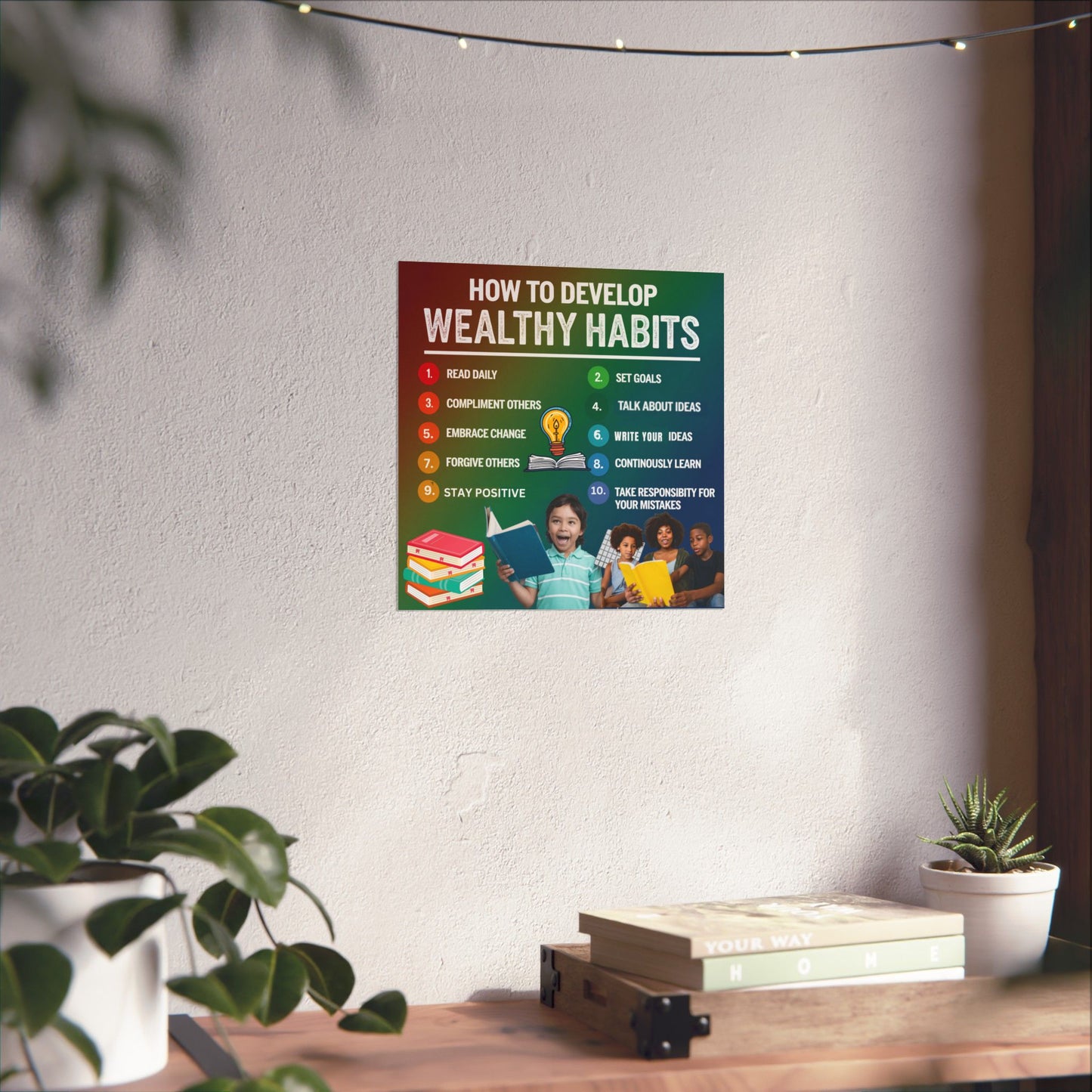 Wealthy Habits Development Poster for Kids