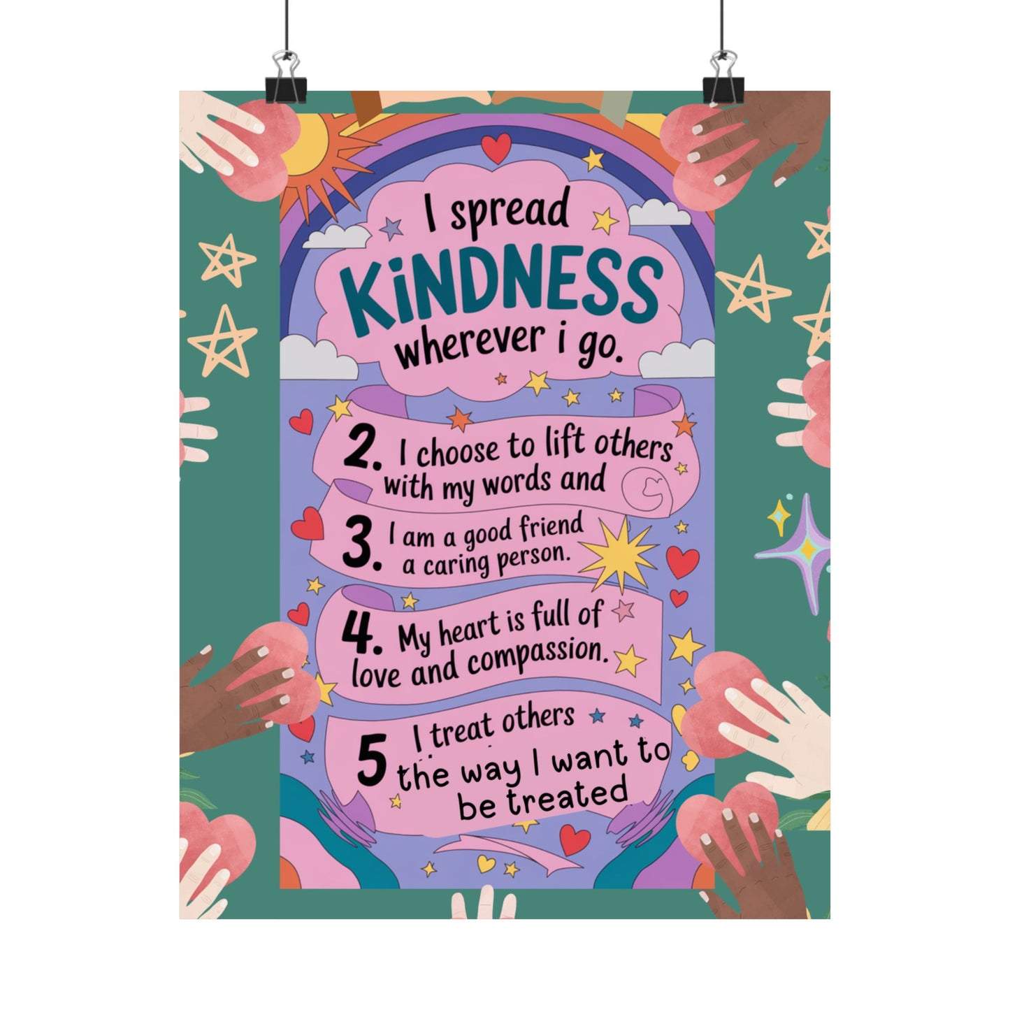 Kindness Affirmation Poster for Kids