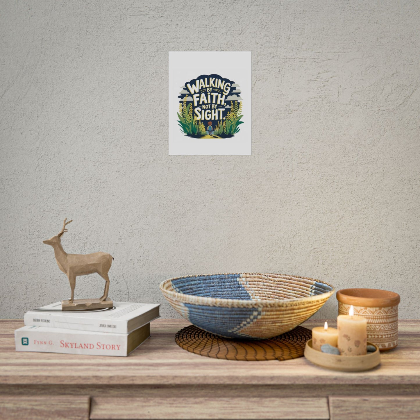 Inspirational Wall Art - 'Walking by Faith, Not by Sight' Poster