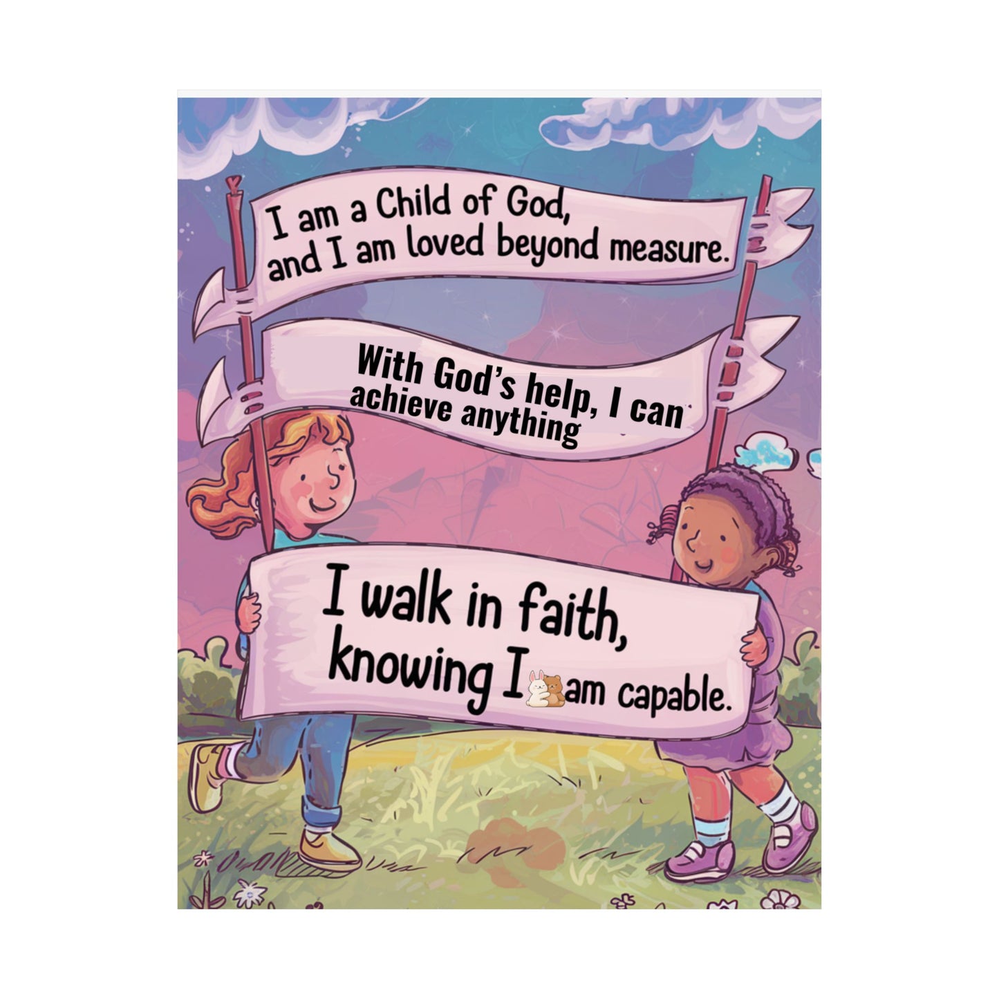 Faith and Encouragement Poster for Kids