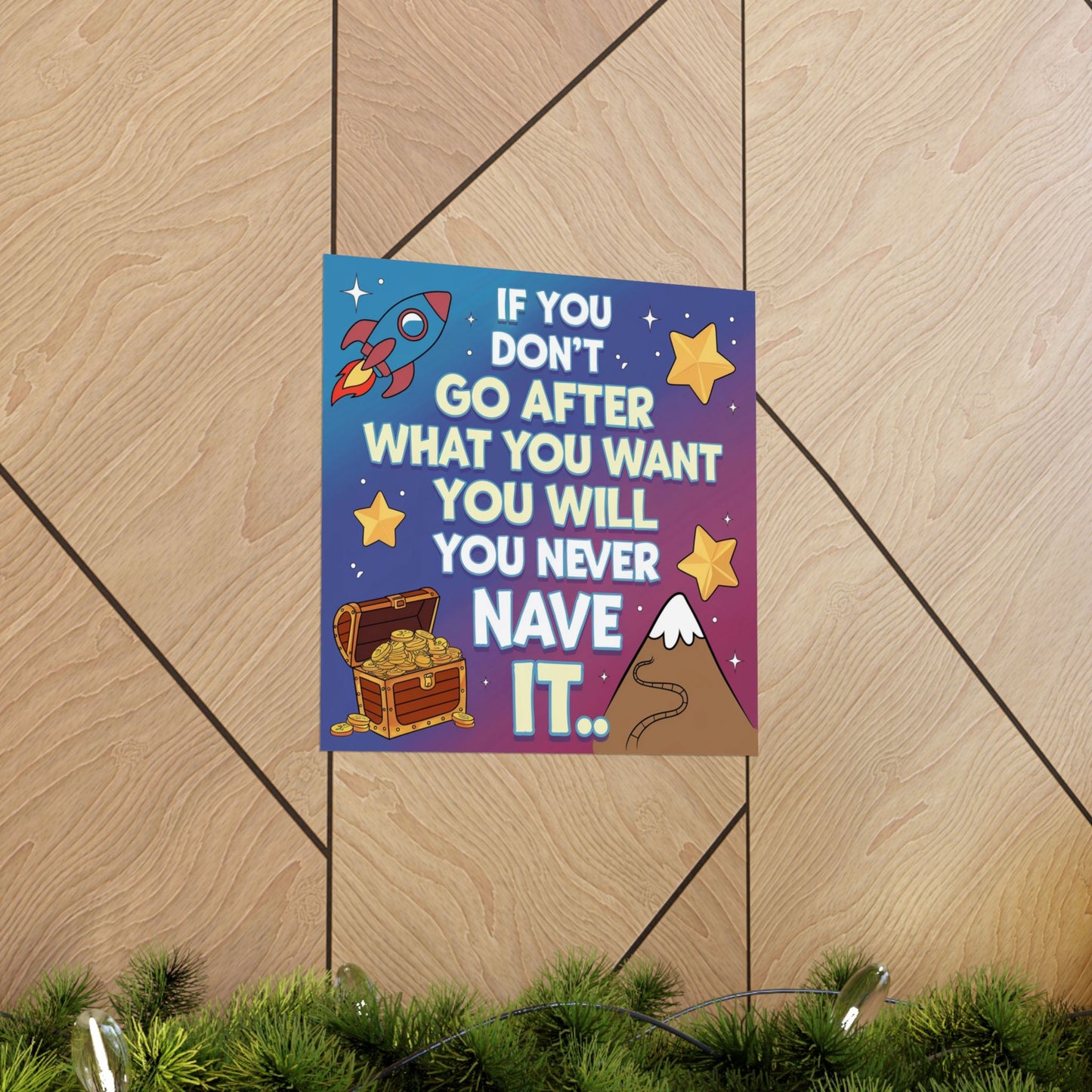 Dream Big Motivational Poster for Kids
