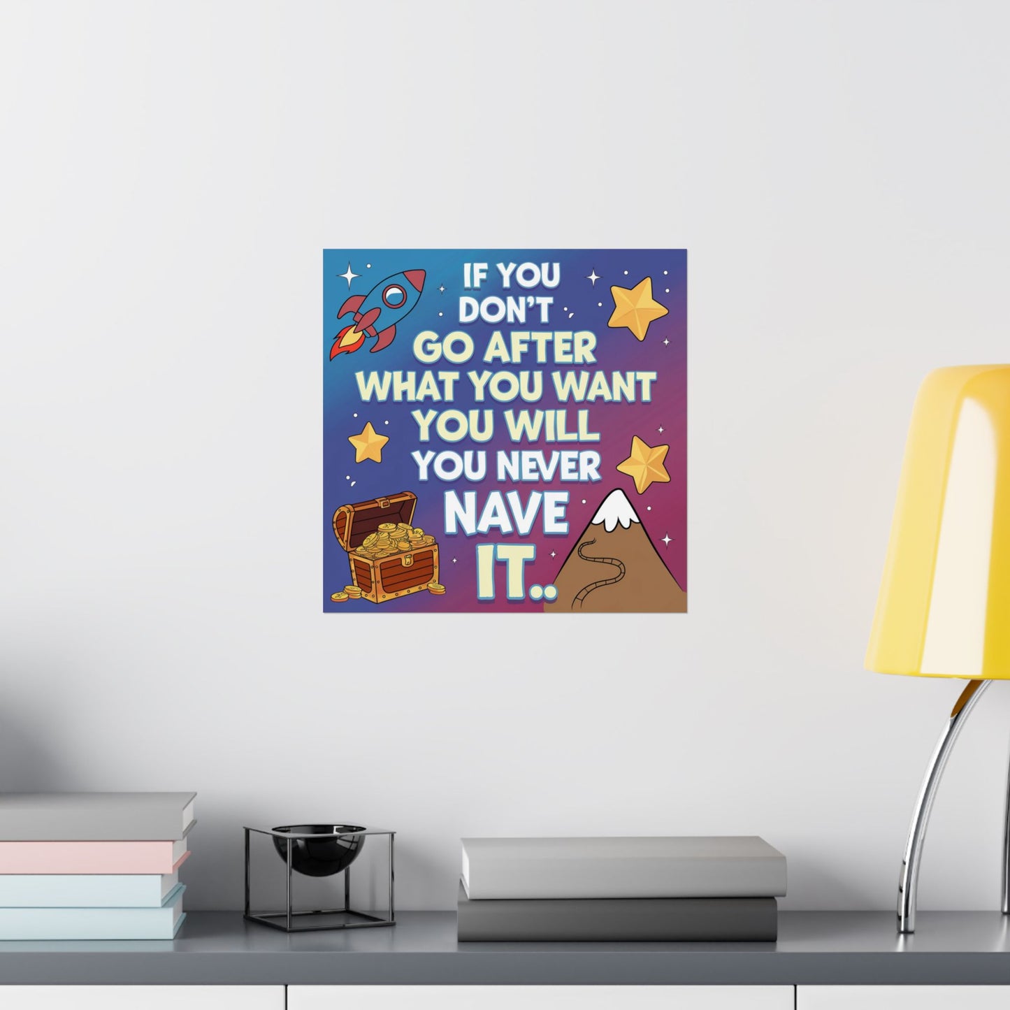 Dream Big Motivational Poster for Kids
