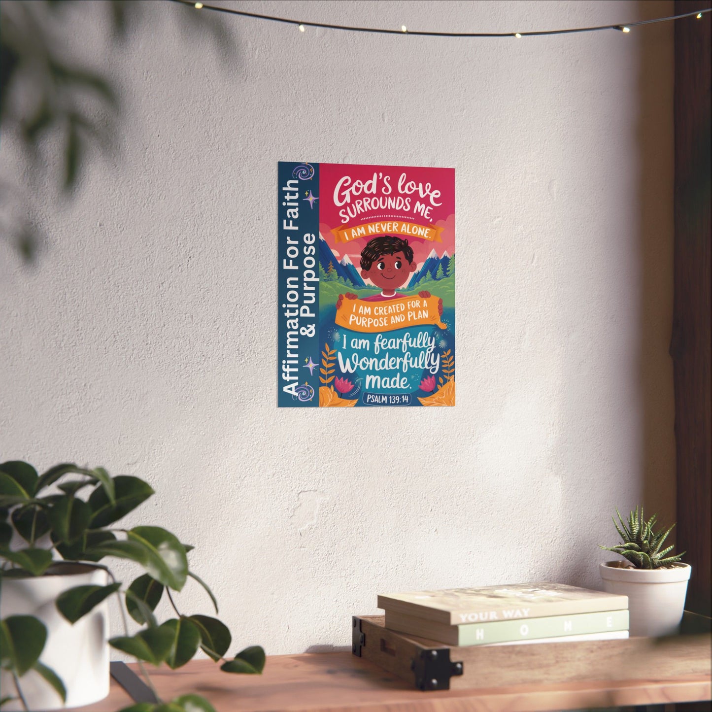 Faith and Purpose Affirmation Poster for Kids