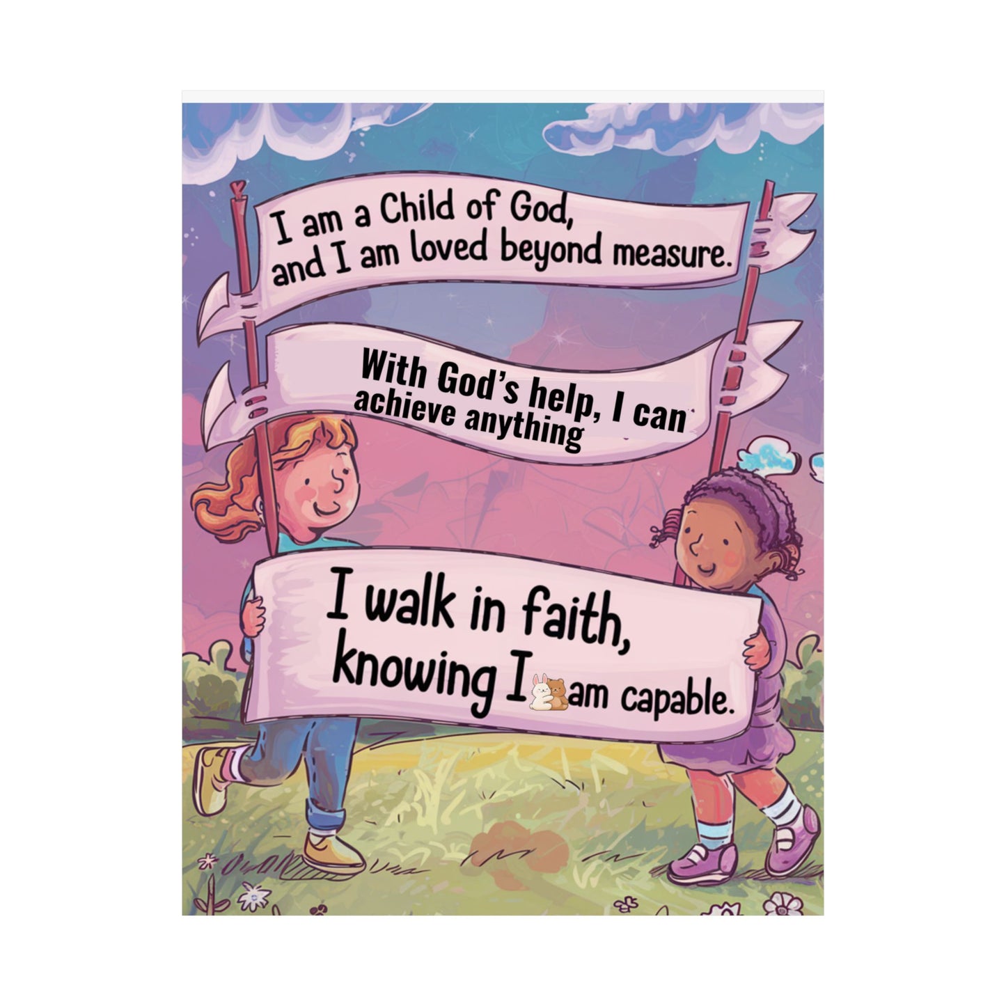 Faith and Encouragement Poster for Kids