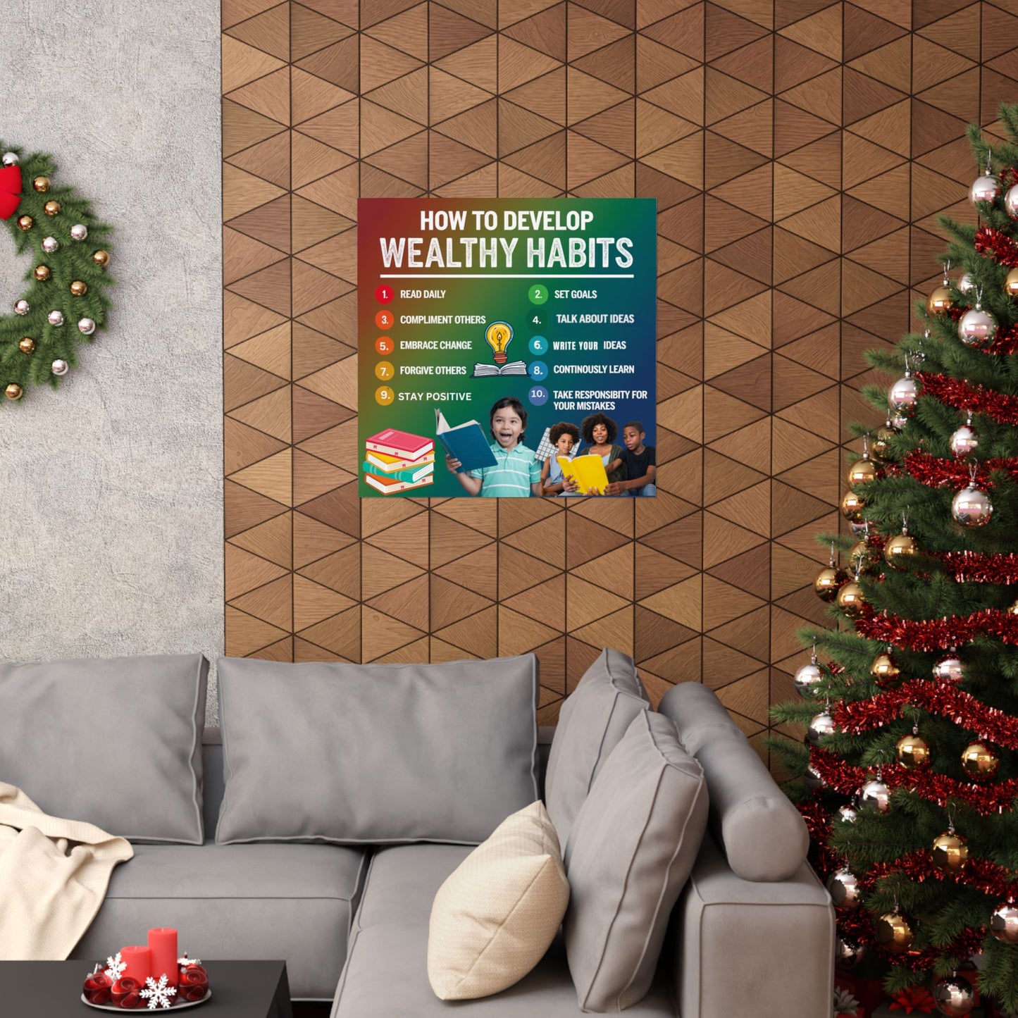 Wealthy Habits Development Poster for Kids