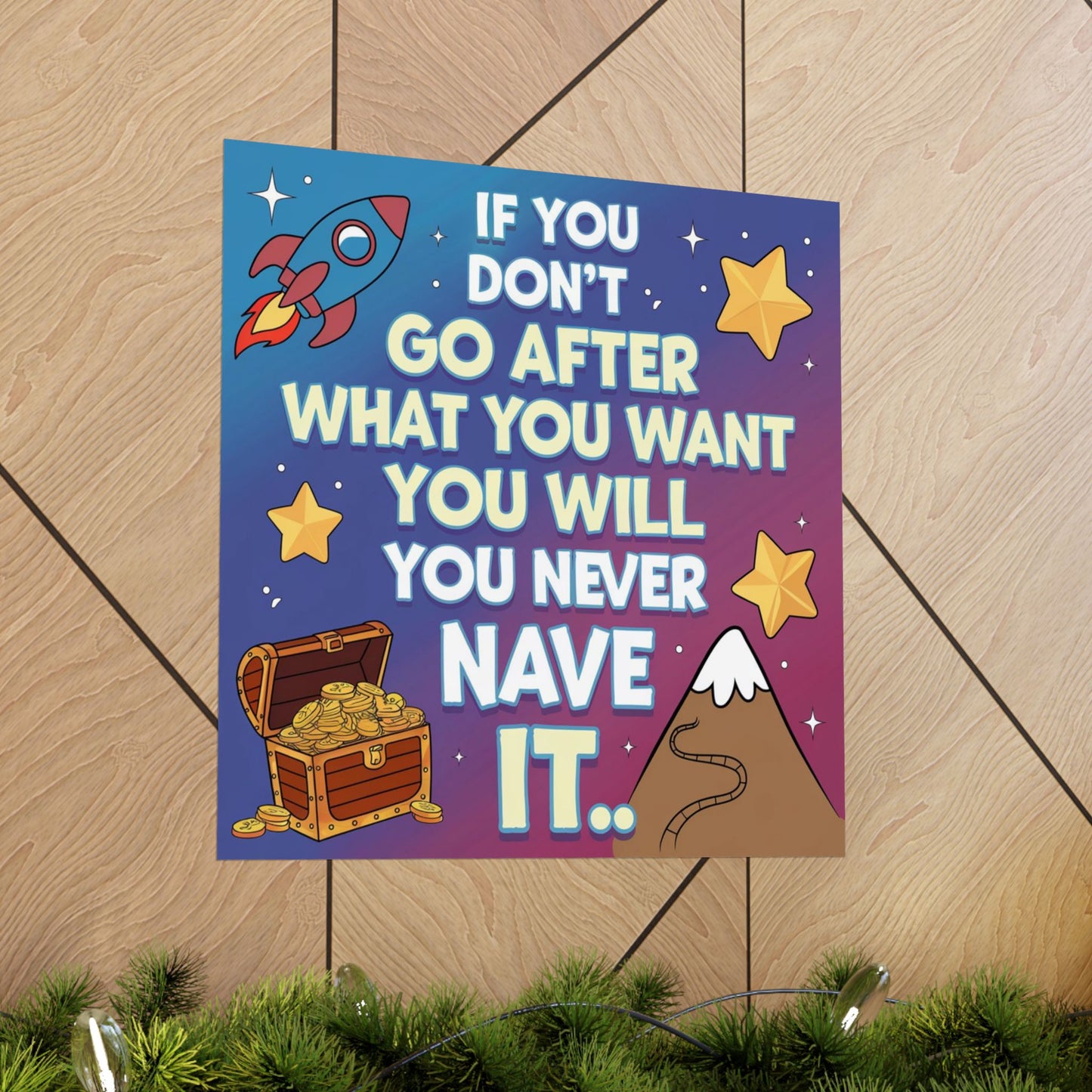 Dream Big Motivational Poster for Kids