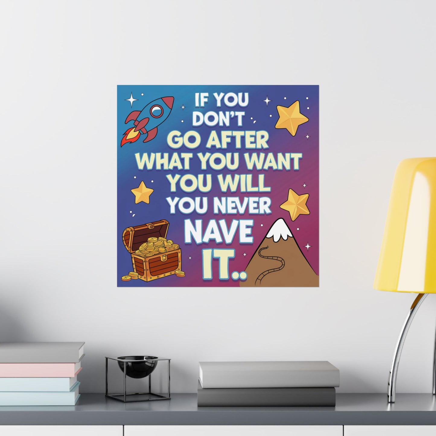 Dream Big Motivational Poster for Kids