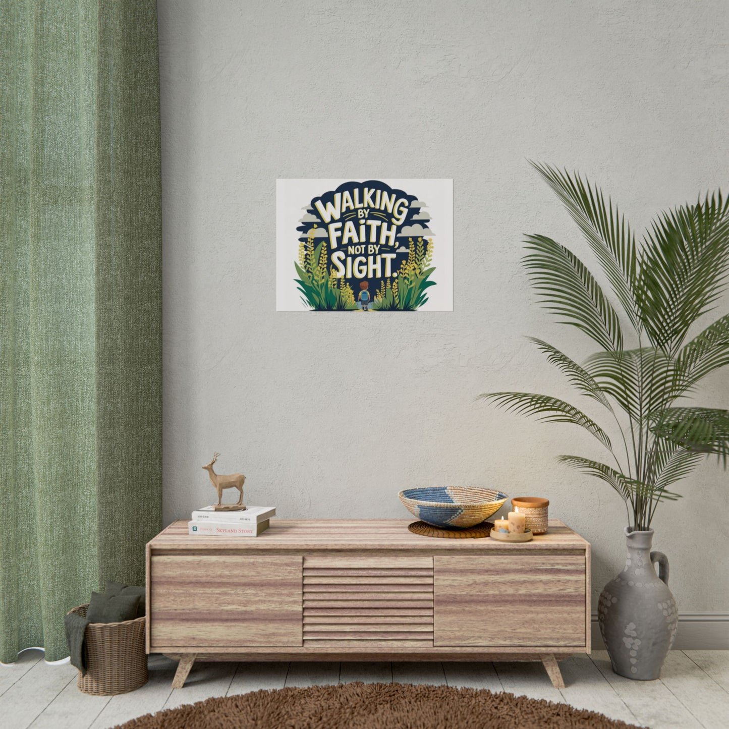 Inspirational Wall Art - 'Walking by Faith, Not by Sight' Poster