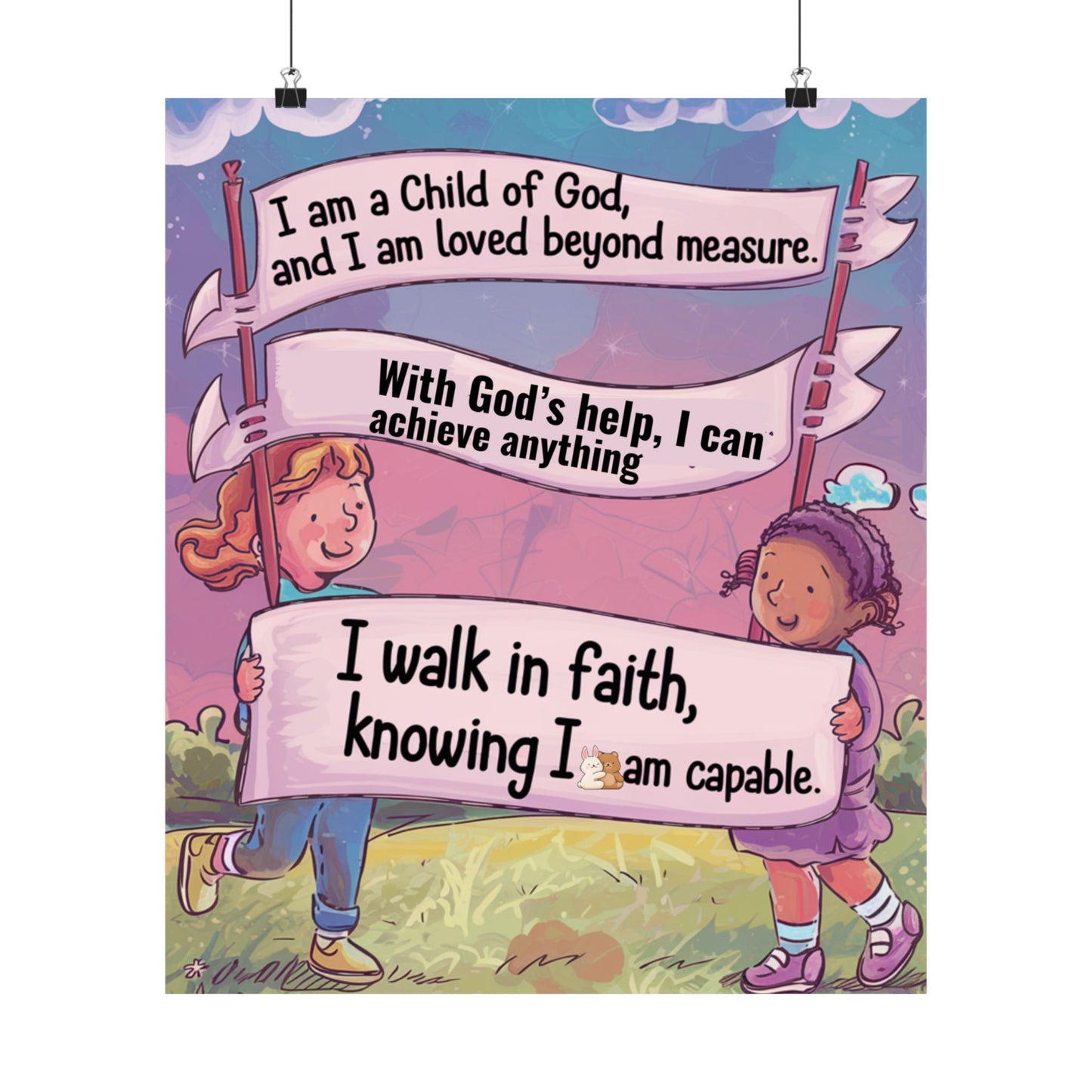 Faith and Encouragement Poster for Kids