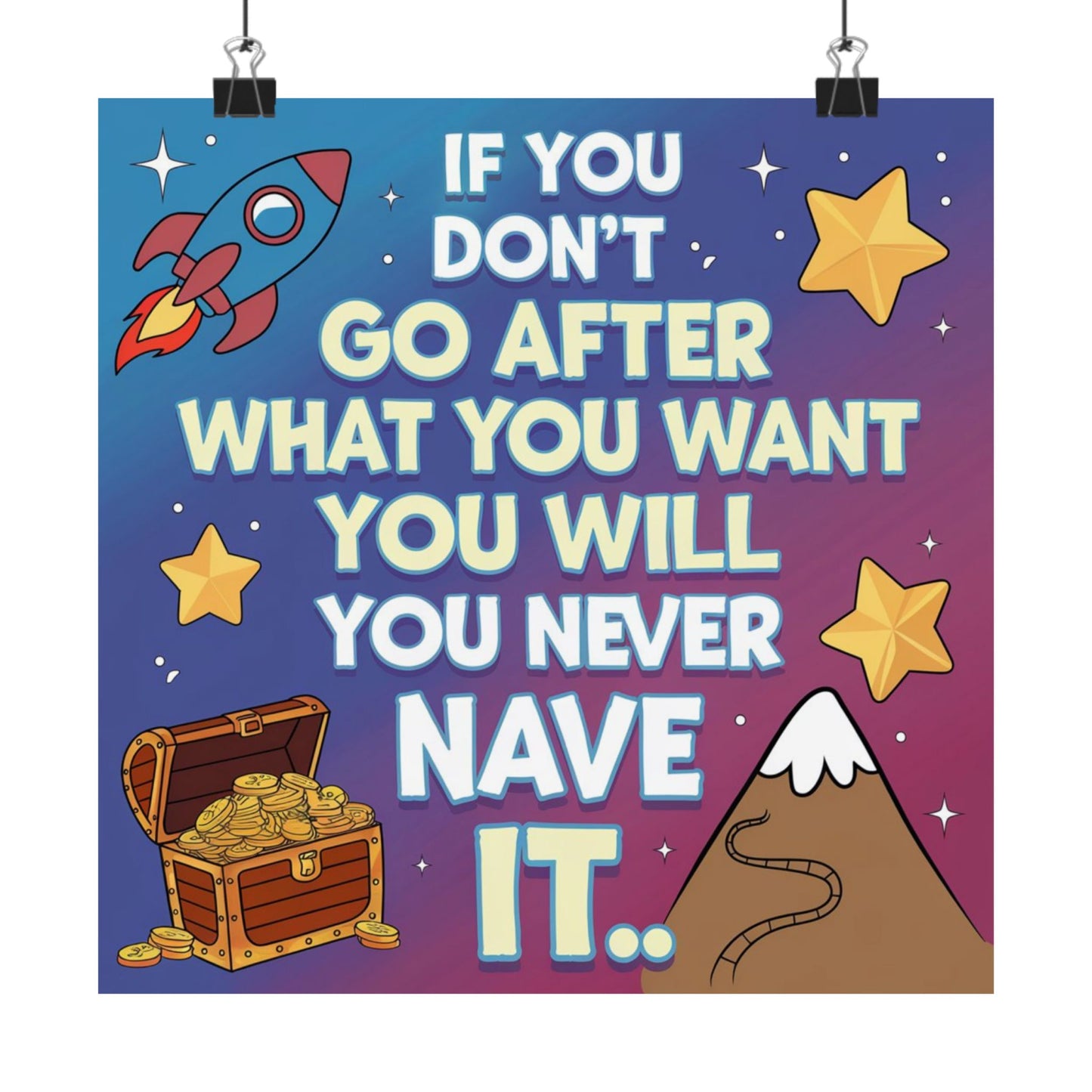 Dream Big Motivational Poster for Kids