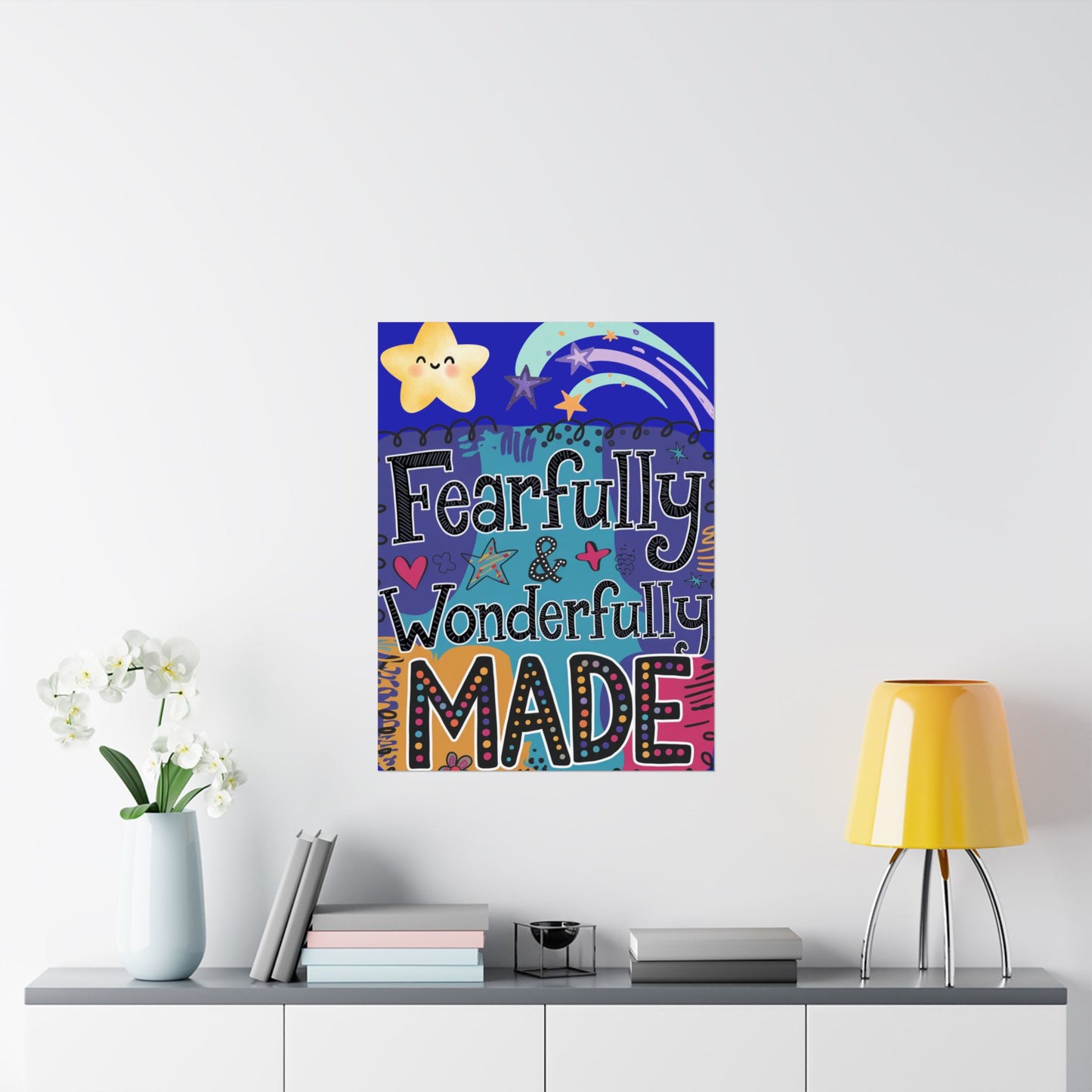 Fearfully & Wonderfully Made Satin Poster - Inspirational Wall Art for Kids' Rooms"