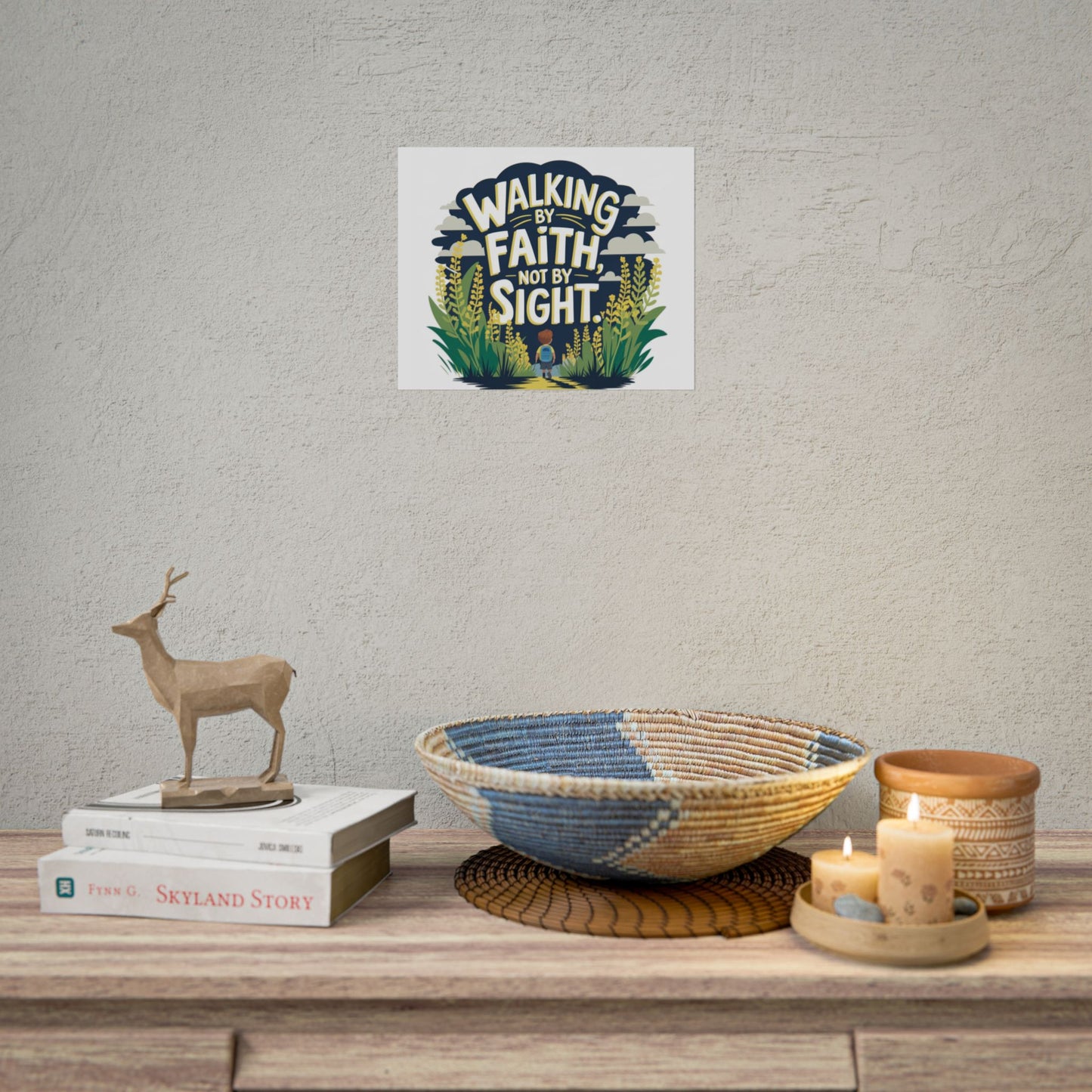 Inspirational Wall Art - 'Walking by Faith, Not by Sight' Poster