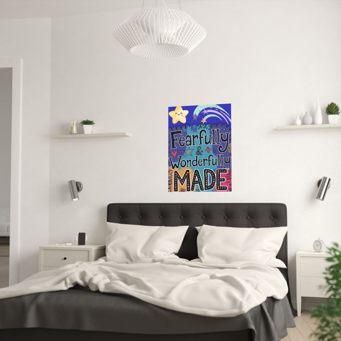 Fearfully & Wonderfully Made Satin Poster - Inspirational Wall Art for Kids' Rooms"